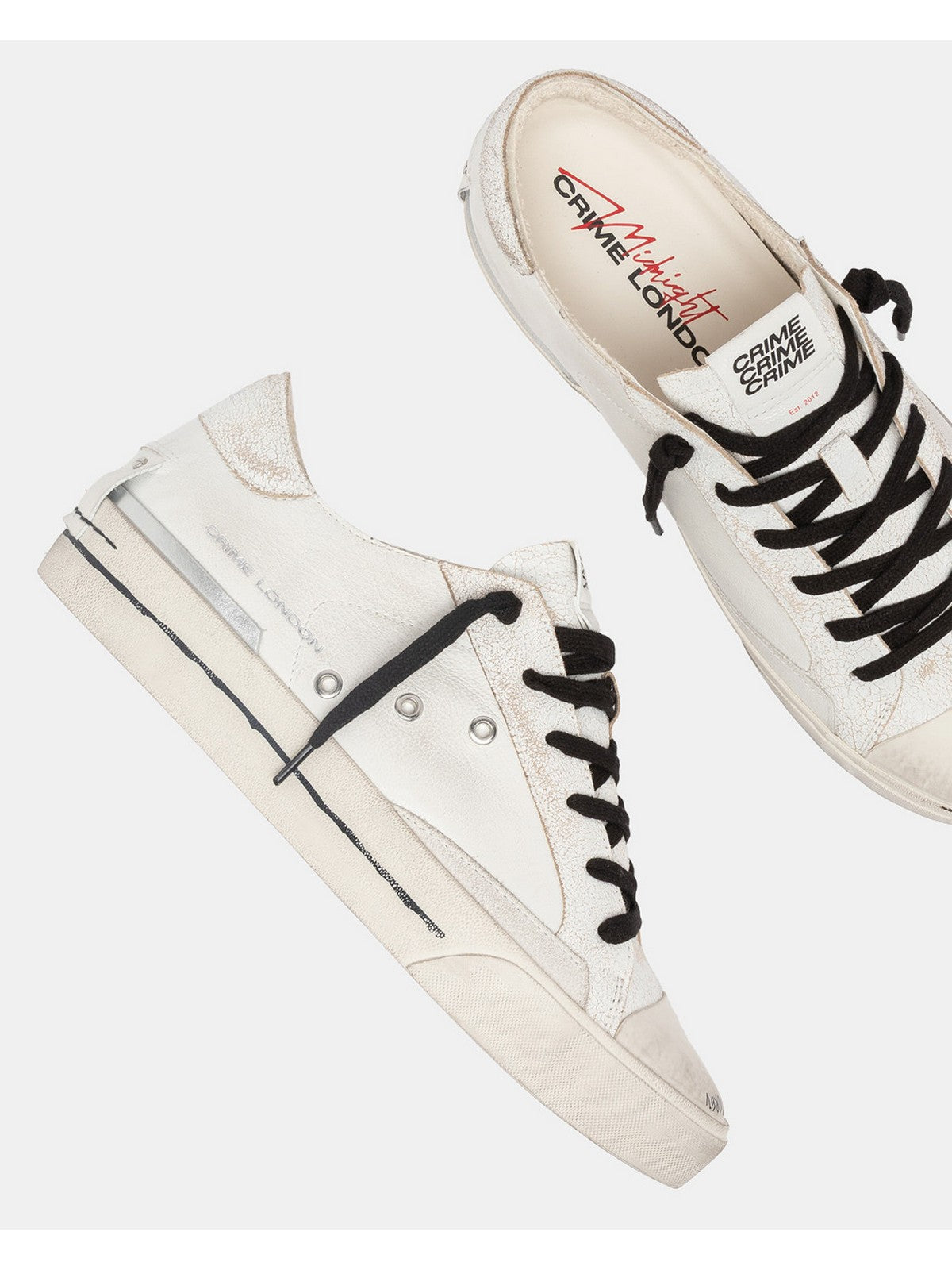 CRIME LONDON Sneaker Uomo RECUT LOW WORE YESTERDAY 14130PP7 10 WHITE