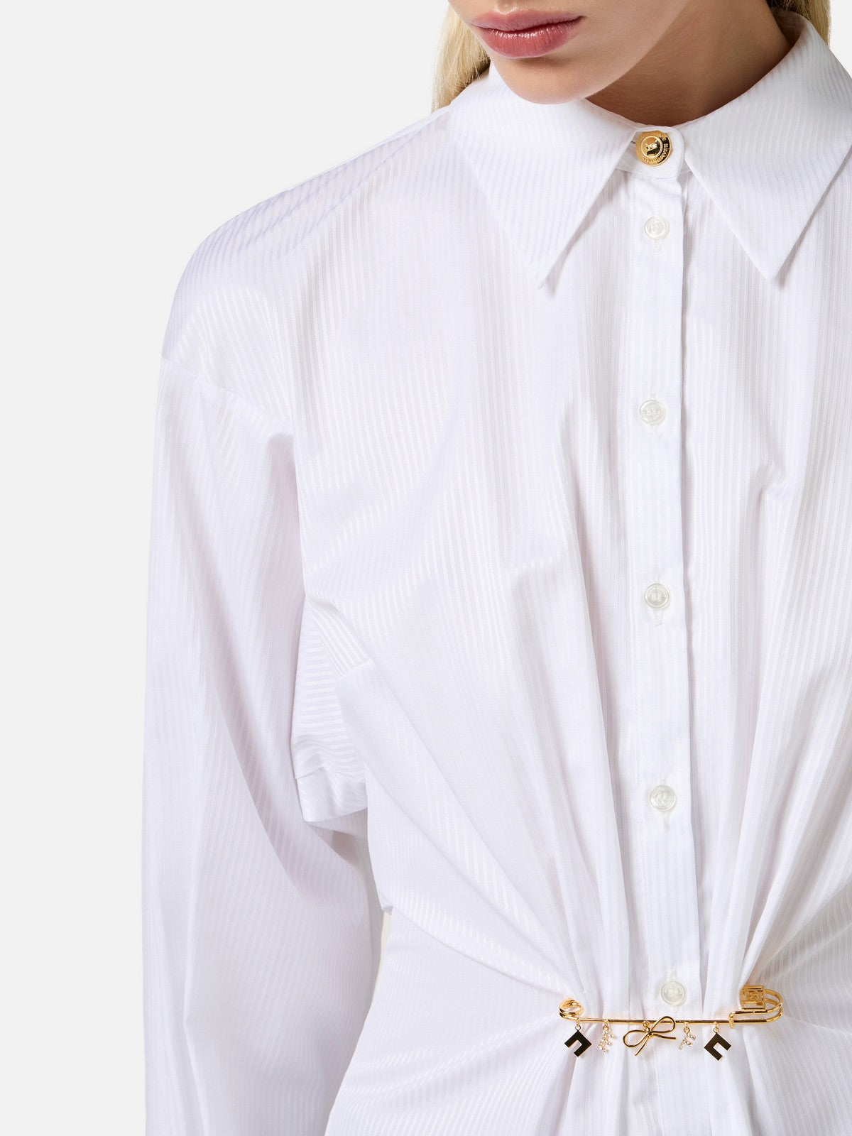 ELISABETTA FRANCHI Camicia Donna CA04851E2-100 Bianco gioboutiqueweb