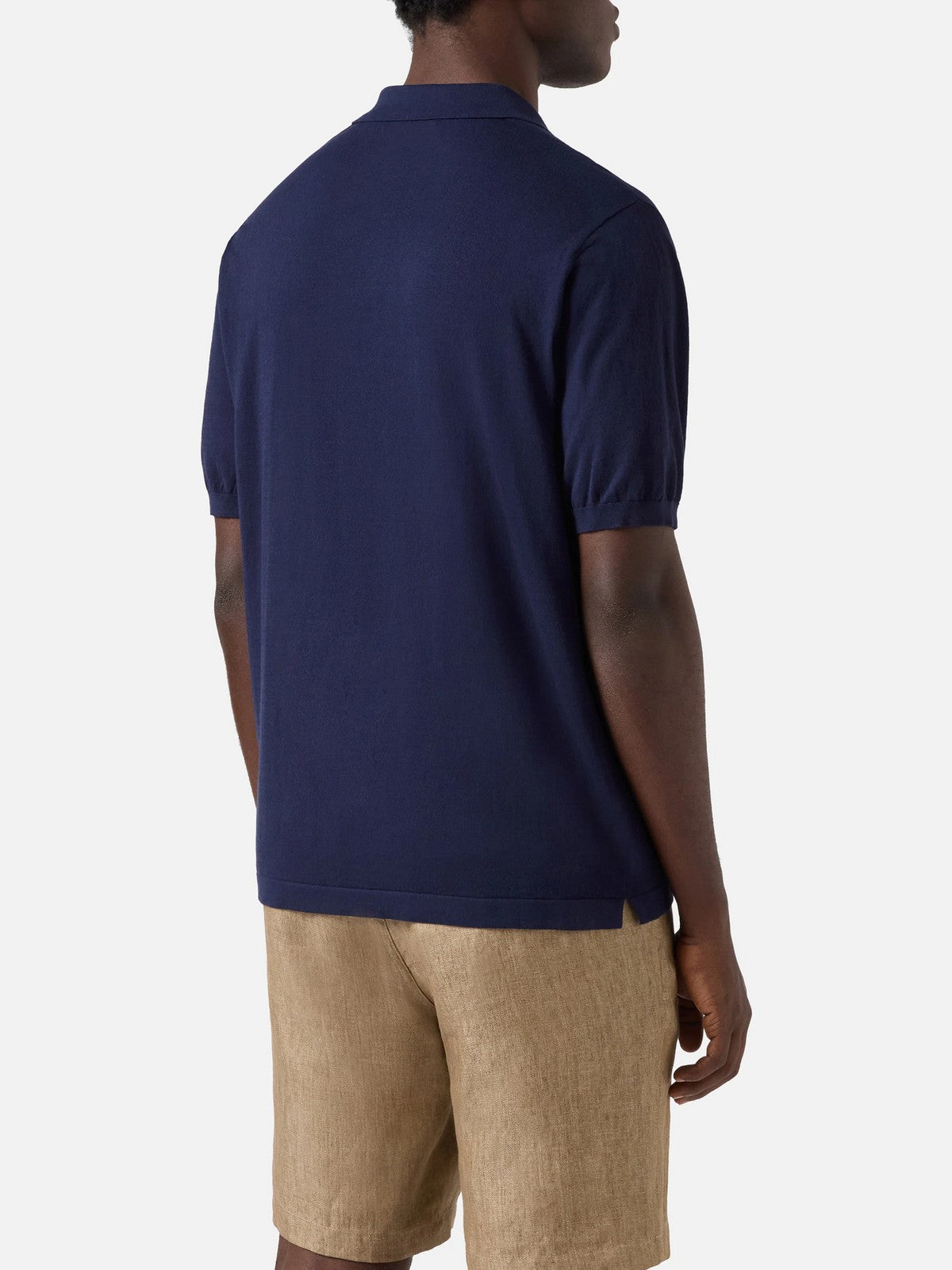 MC2 SAINT BARTH Polo Uomo SLOAN LINEN COTTON 00097L 61 BLUE NAVY