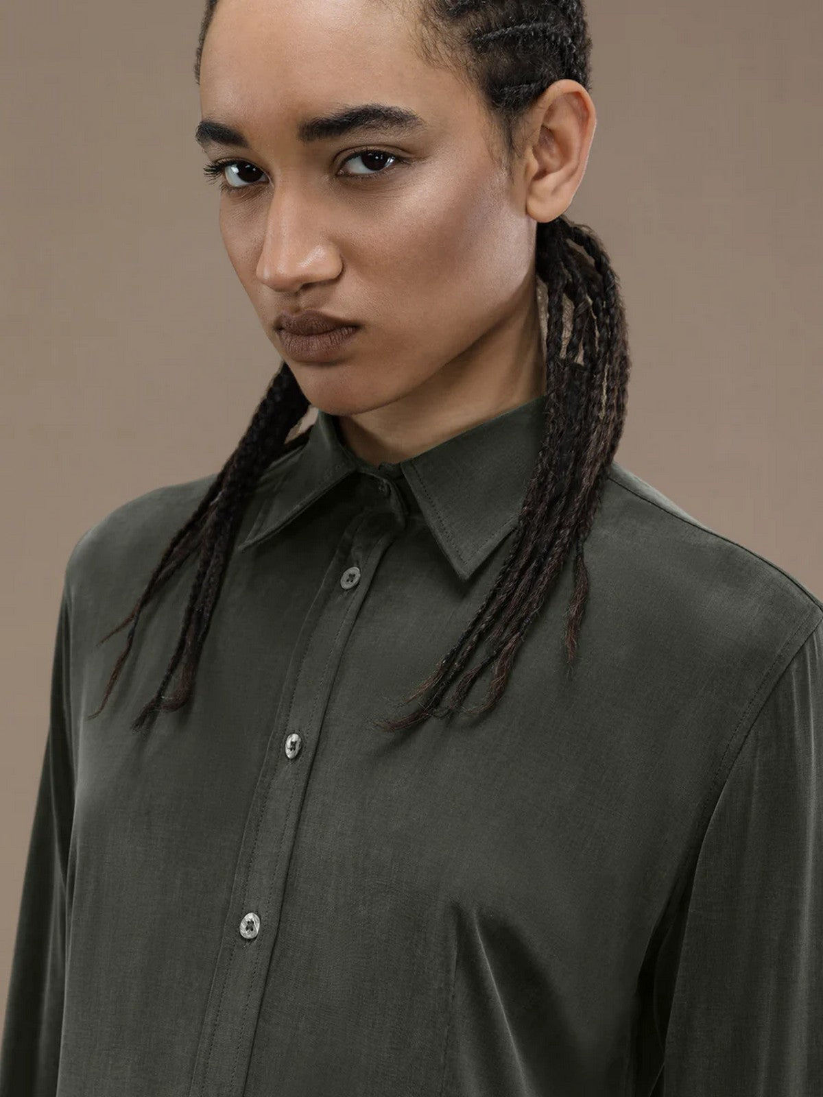 RRD Camicia Donna CUPRO WOM SHIRT W24808 20 Verde gioboutiqueweb