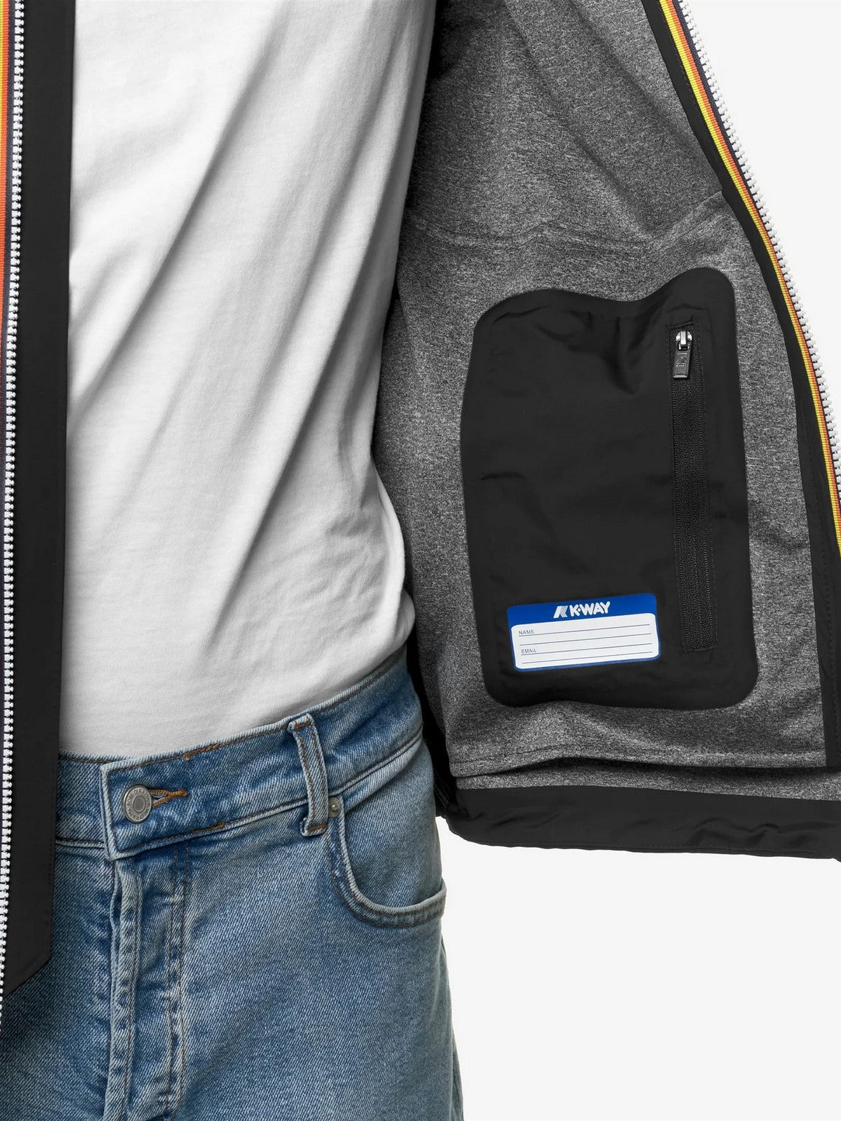 K-Way-Mann Jacko Bonded Jersey gegen K5123GW usy Black