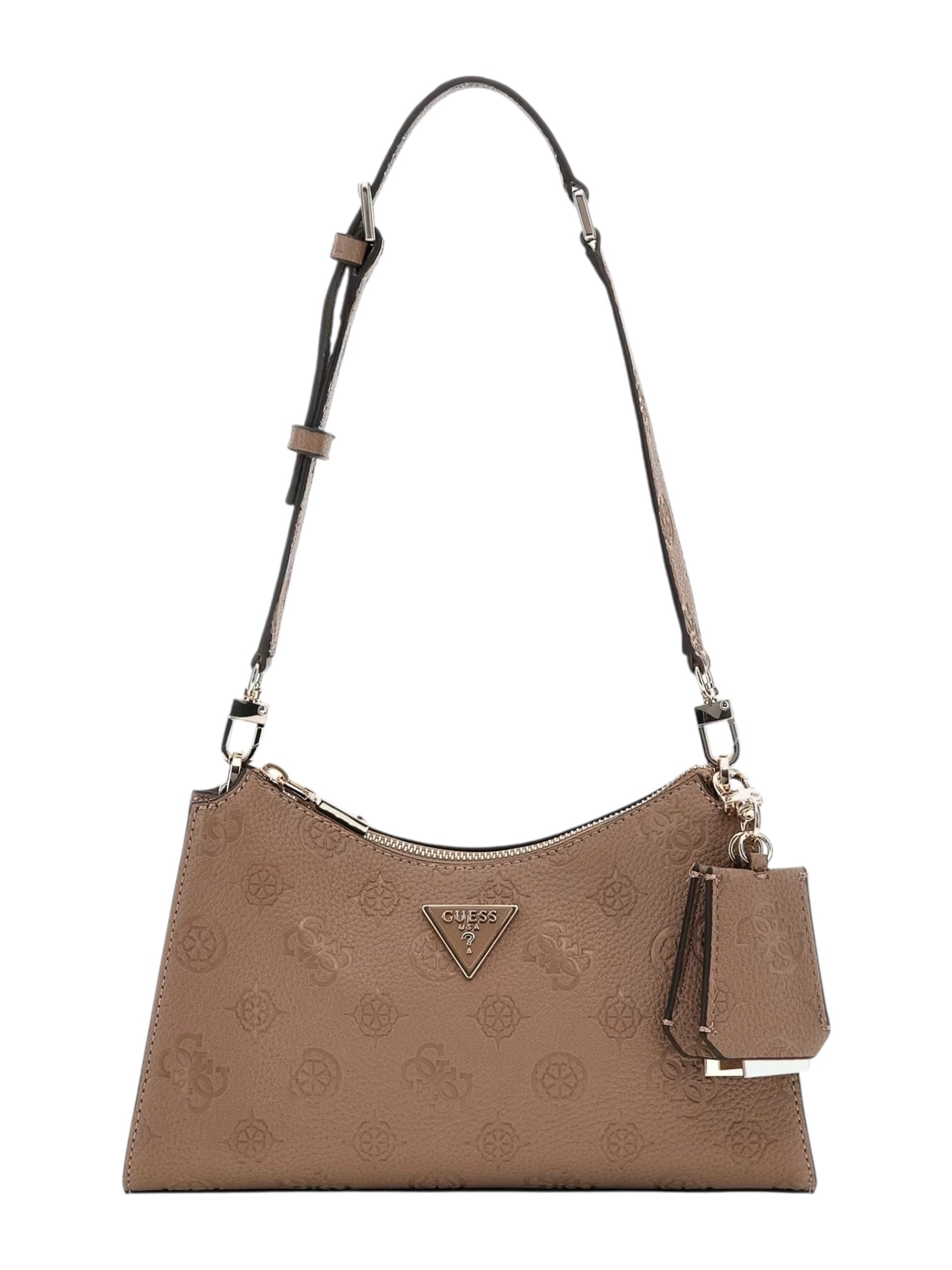 GUESS Borsa Donna CRESIDIA II TOP ZIP SHLDR BAG HWPD98 88180 DKO DARK TAUPE LOGO