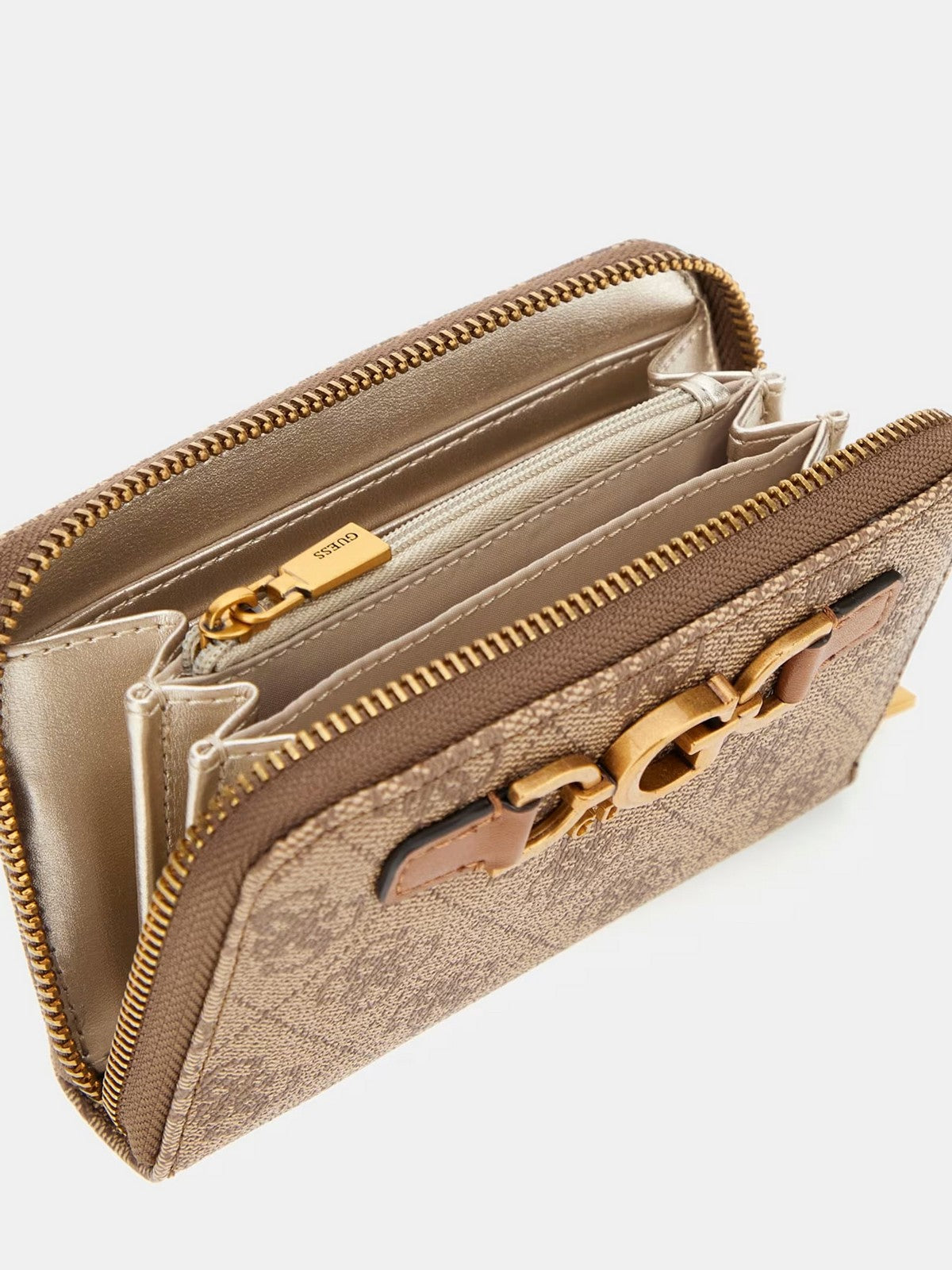 GUESS Portafoglio Donna Dagan Slg Medium Zip SWSB92 02400 LTL Beige gioboutiqueweb