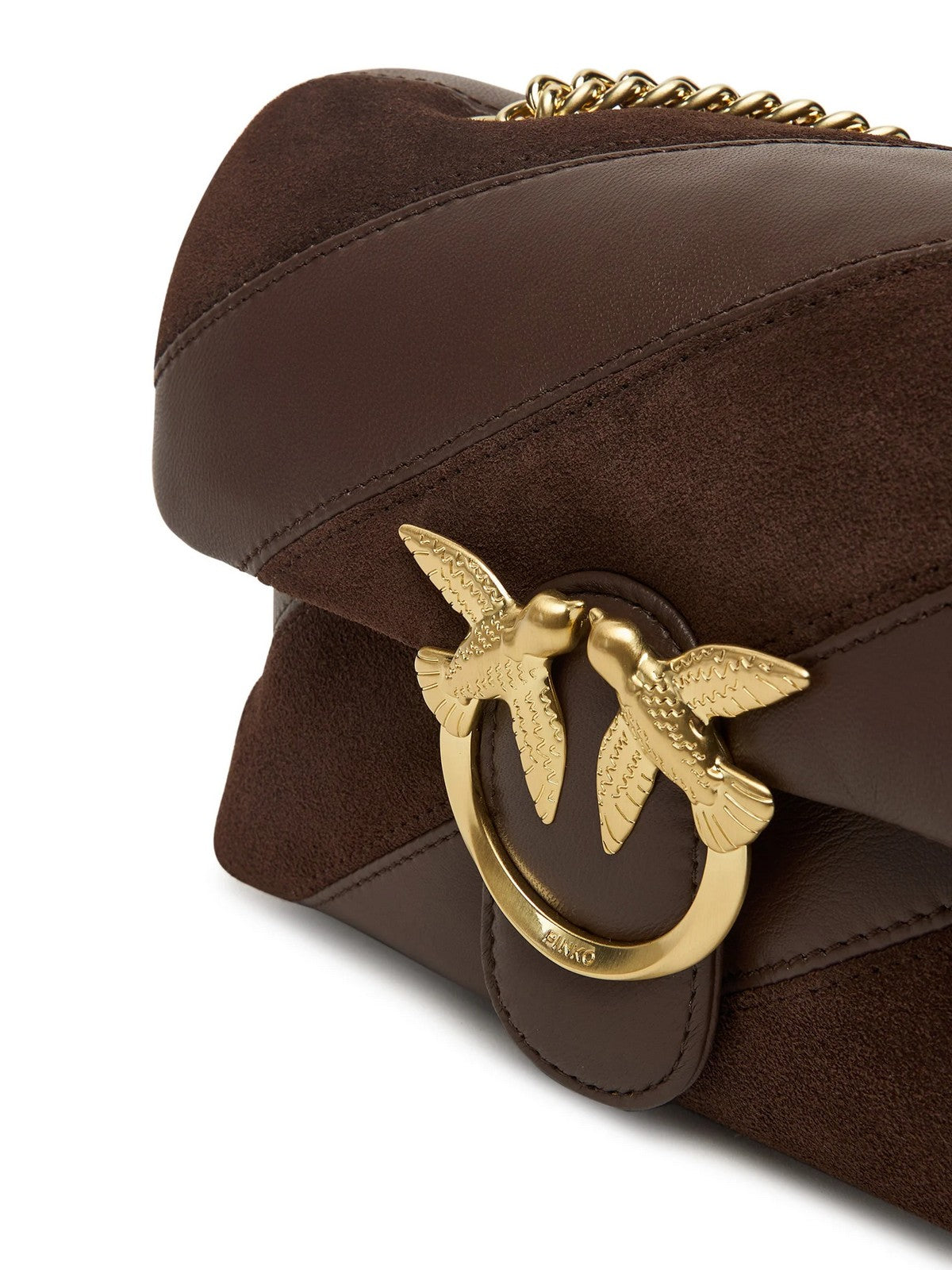 PINKO Borsa Donna LOVE PUFF MINI CL 100039-A2JY L74V MARRONE CASTANO MATT GOLD