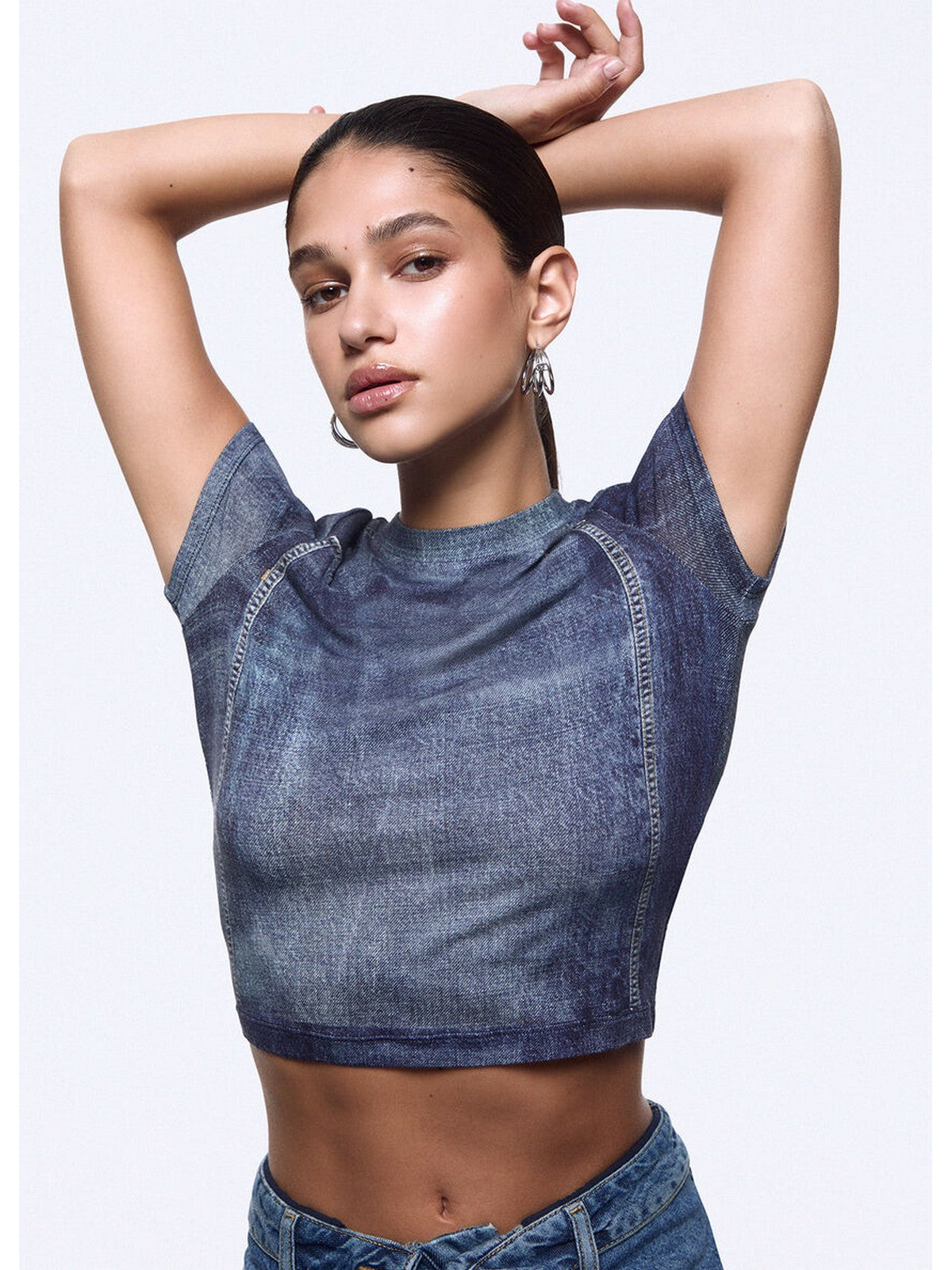 LIU JO feat. ELODIE T-shirt Donna UA6502J1624 L9680 Special denim