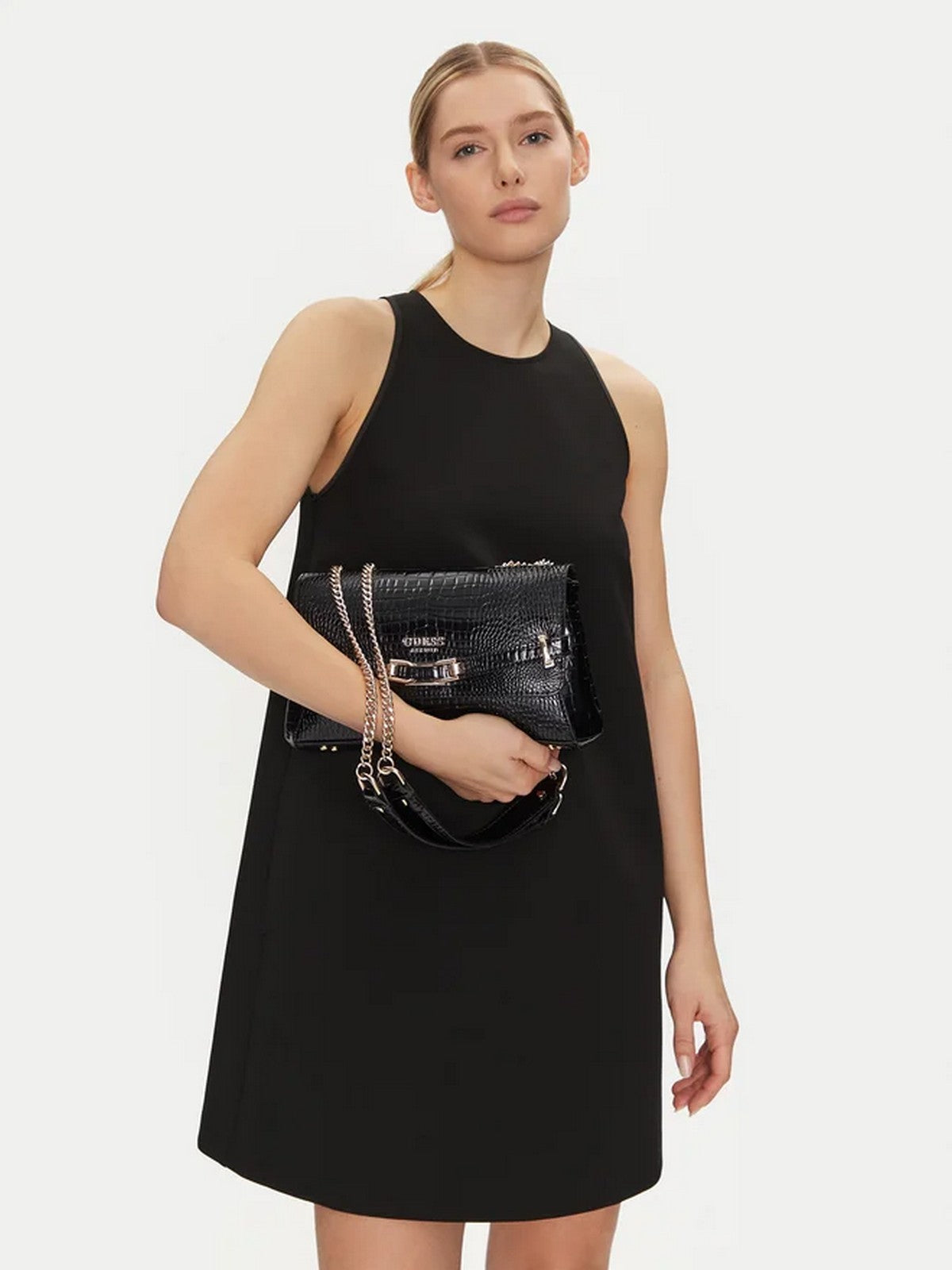 GUESS Borsa Donna SILVYE CONVERTIBLE XBODY FLAP HWCG95 27210 BLA Nero gioboutiqueweb