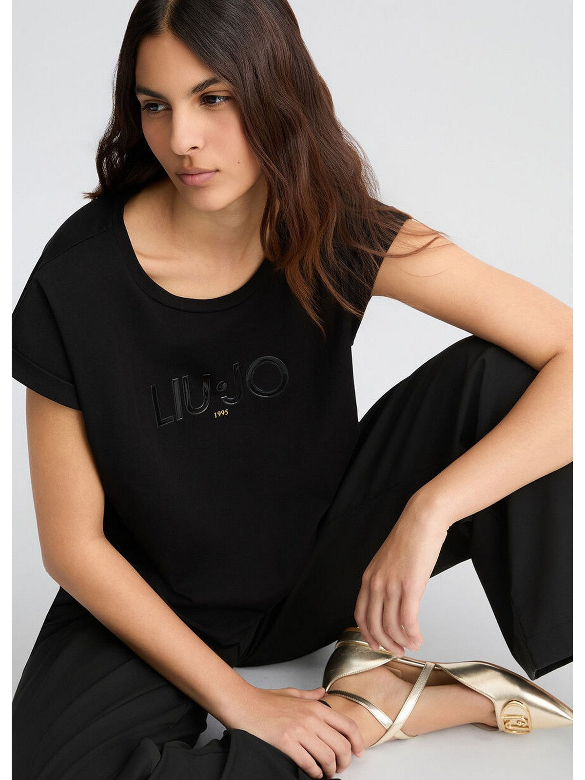 LIU JO SPORT T-shirt Donna TA5181JS003 W9415 NERO/LIUJO gioboutiqueweb