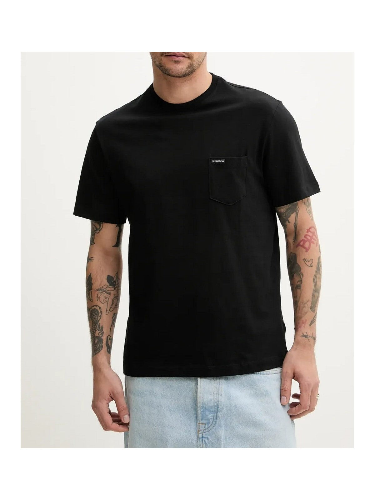 GUESS T-shirt Uomo GJ SS CN REG PKT TEE M5RI74 K8FQ4 JBLK Jet Black A996 gioboutiqueweb