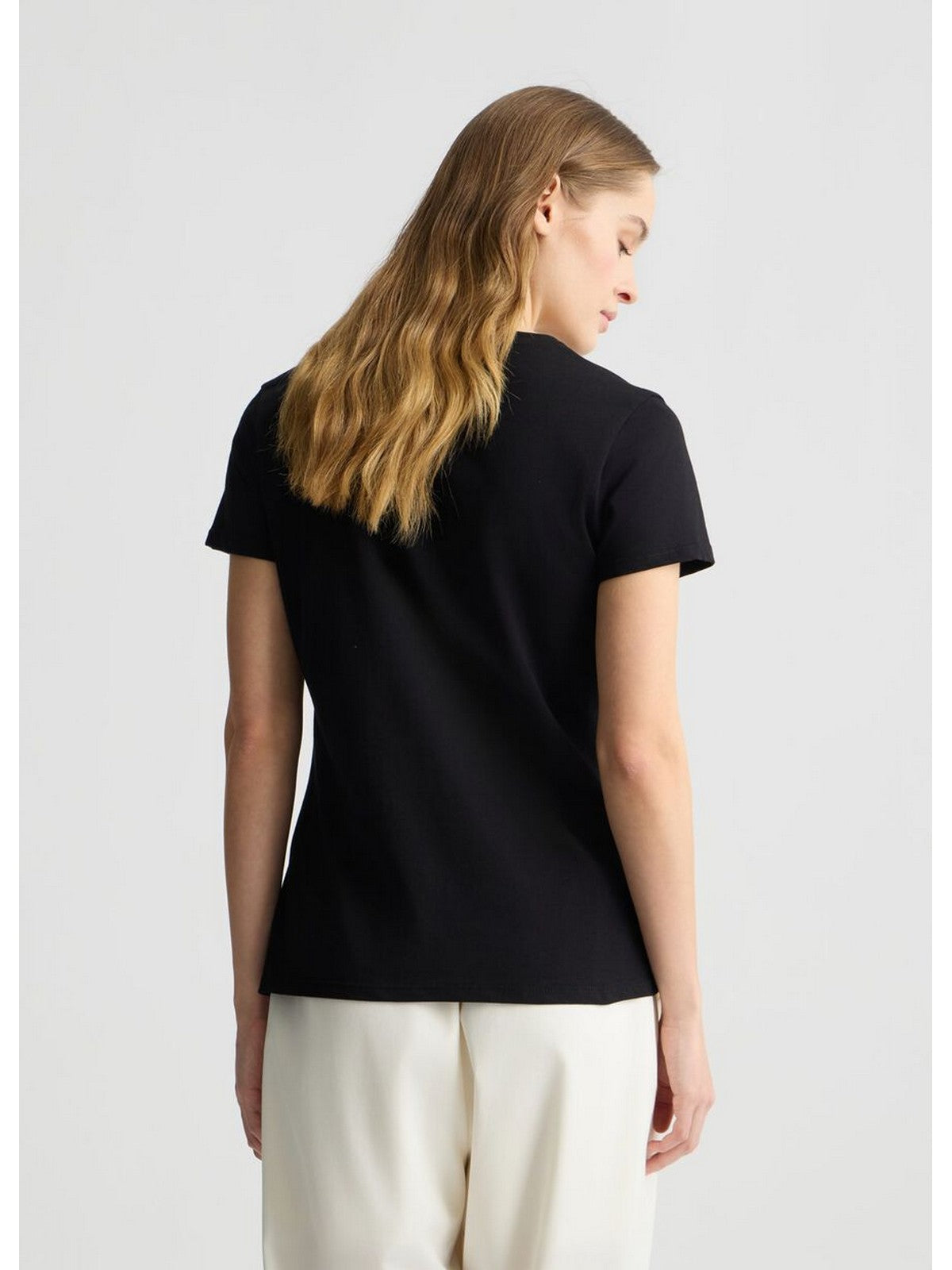 LIU JO SPORT T-shirt Donna TA5179J6040 M9178 Nero LJ circle