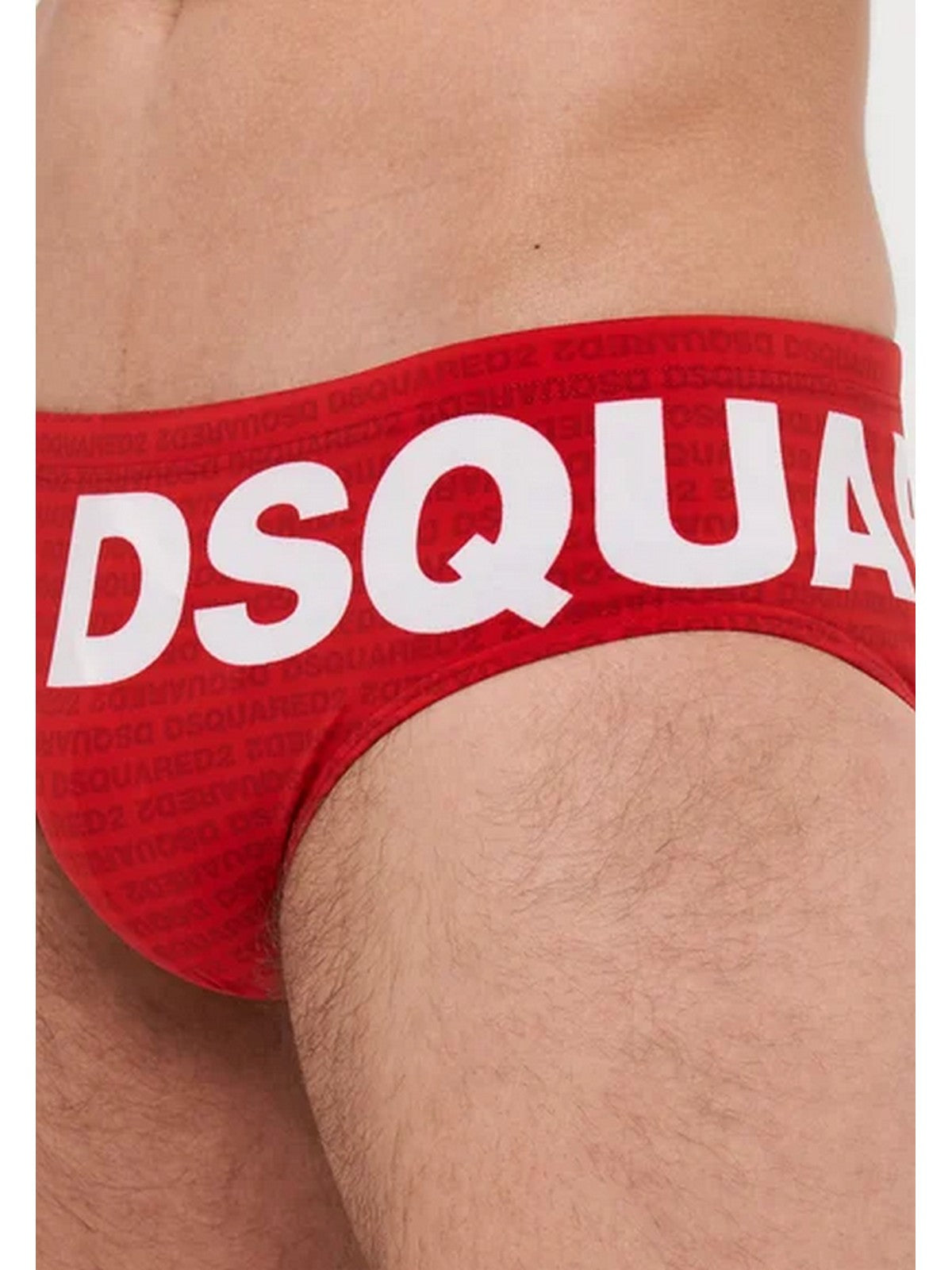 DSQUARED2 Costume da bagno Uomo D7B2E5940 613 RED/WHITE gioboutiqueweb