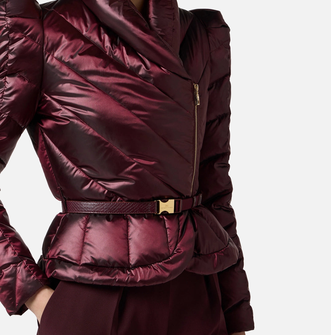 ELISABETTA FRANCHI Piumino Donna PI89Z56E2 EA4 MERLOT gioboutiqueweb