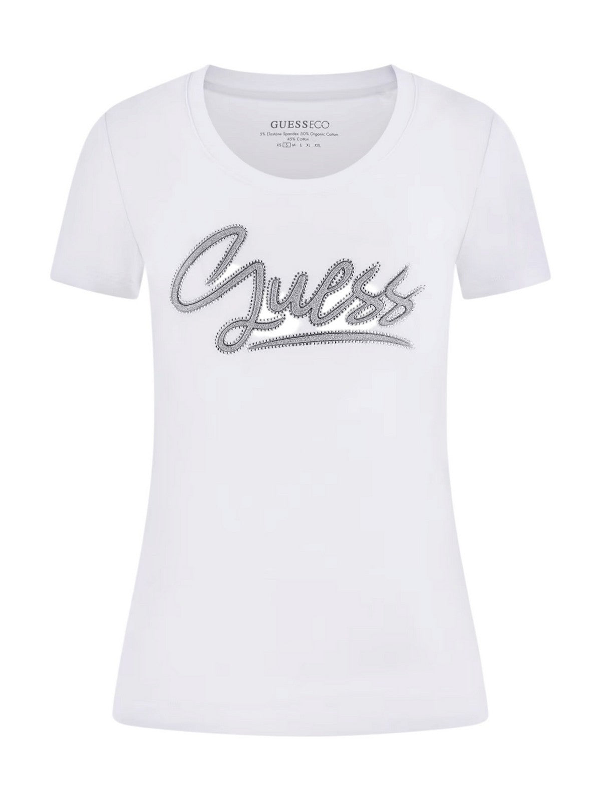 GUESS T-shirt Donna SS CN GUESS SCRIPT TEE W6RI24 J1314 G011 PURE WHITE