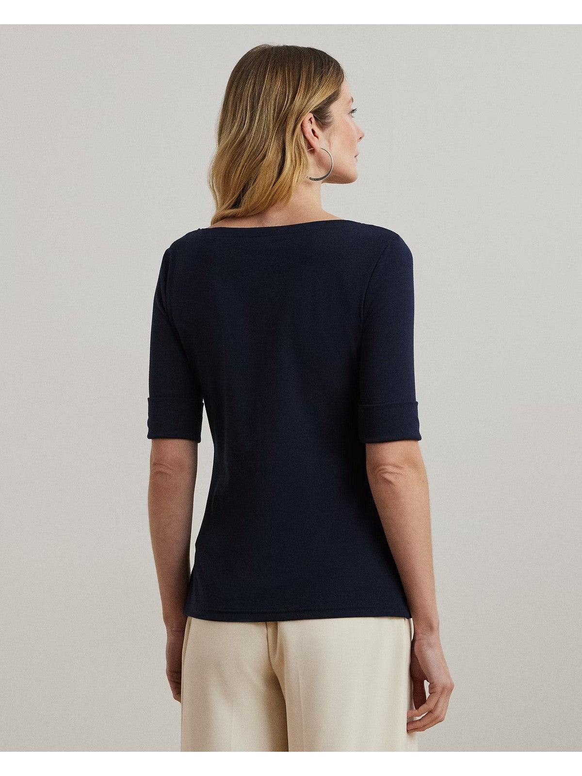 LAUREN RALPH LAUREN Maglia Donna JUDY-ELBOW SLEEVE-KNIT 200654963 079 LAUREN NAVY
