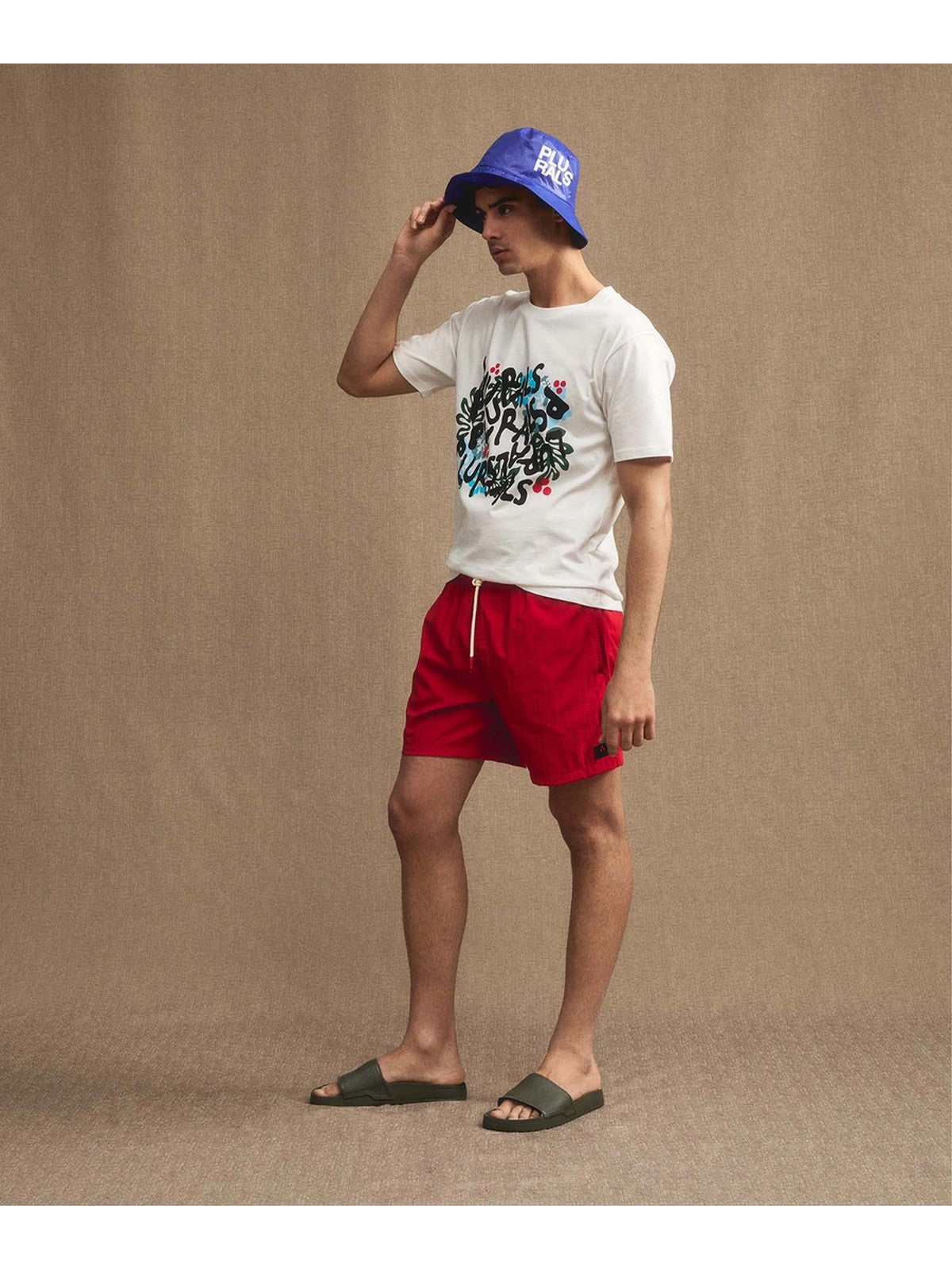 Peuterey T-Shirt und Herren Pole Tophino Print Reg Peu5201 99011969 730 Weiß