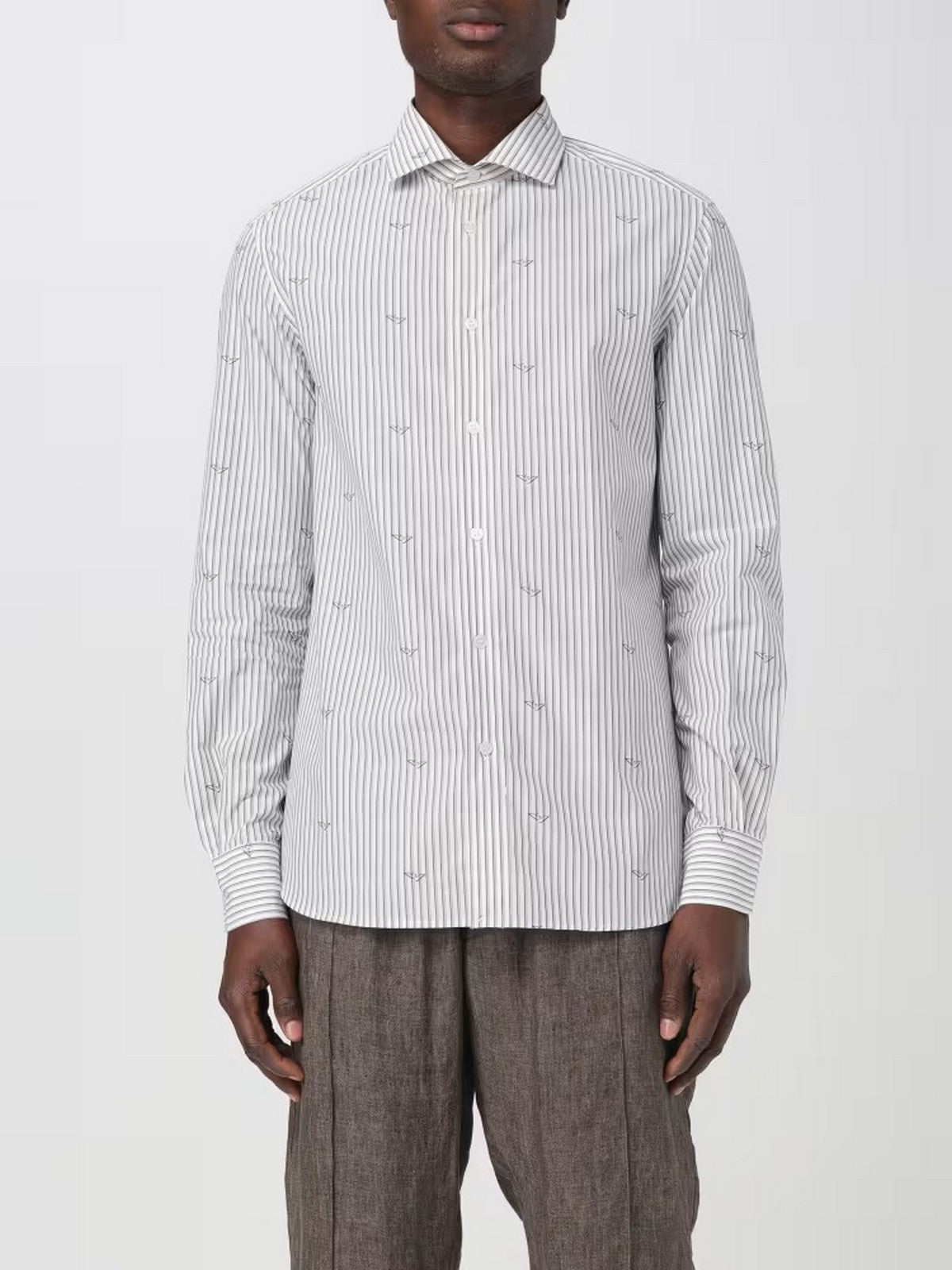 EMPORIO ARMANI Camicia Uomo 3D1C86 1K3LZ F1H0 Grigio gioboutiqueweb