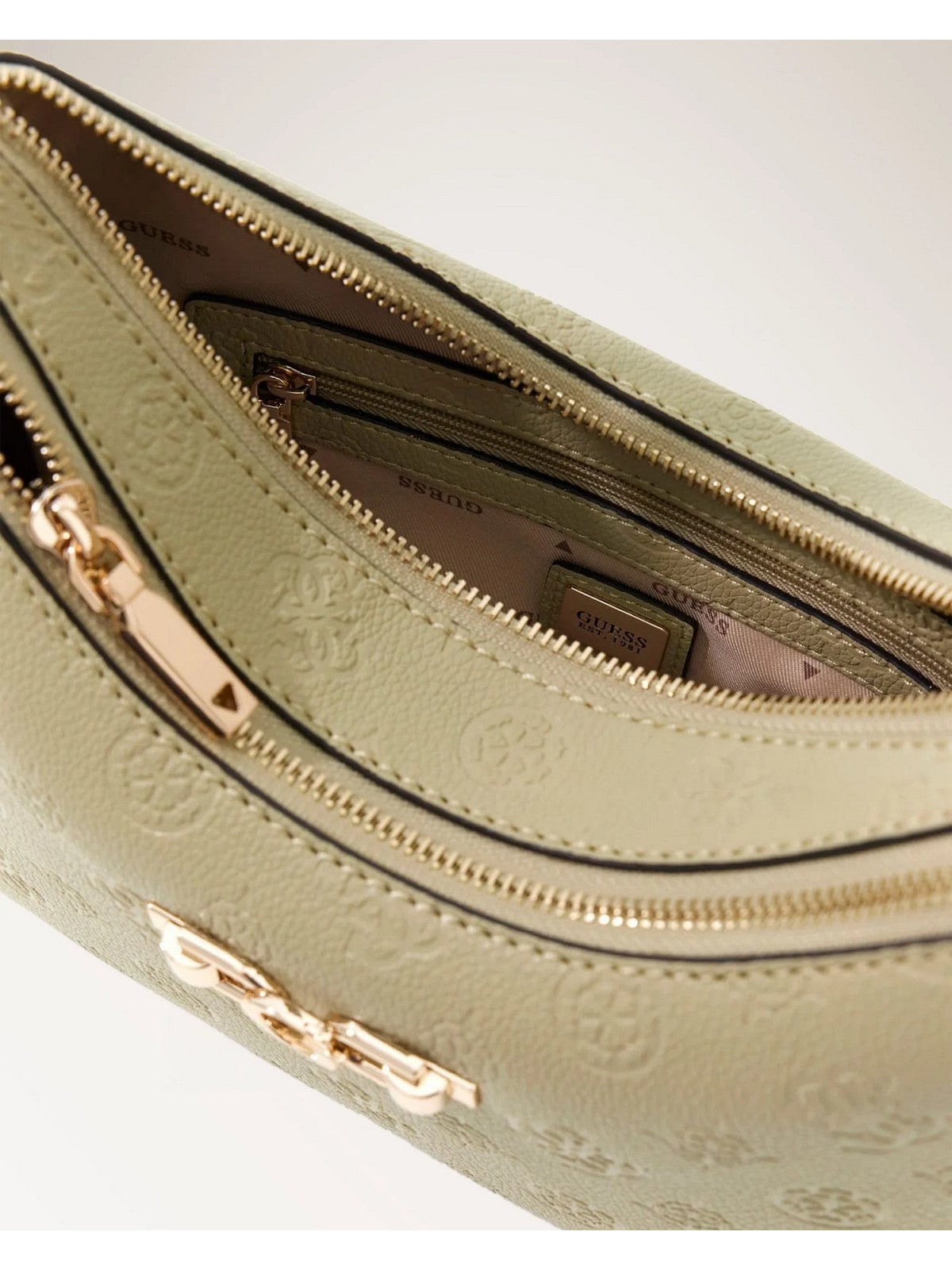 GUESS Borsa Donna ANISE DOUBLE ZIP SHOULDER BAG HWPD99 16180 SGO SAGE LOGO