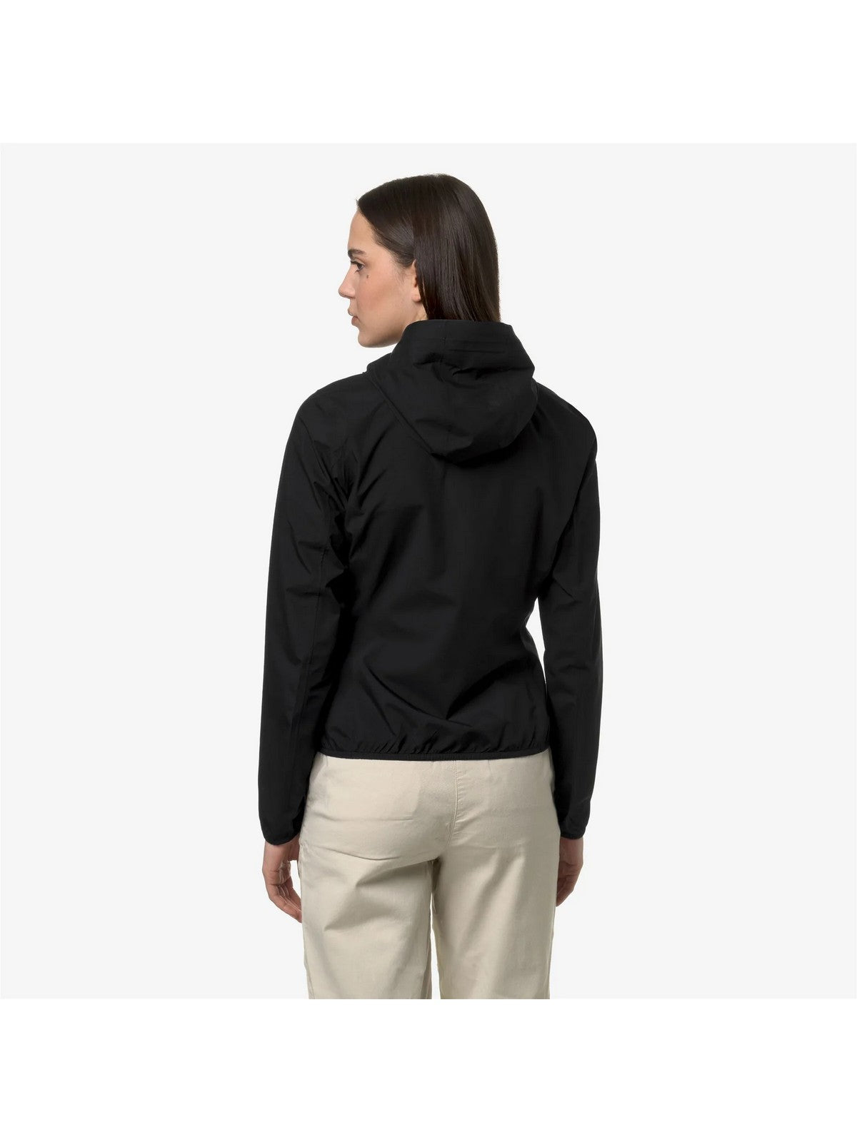 K-WAY Giubbino Donna Lily Eco Stretch Dot K5127LW USY Nero gioboutiqueweb