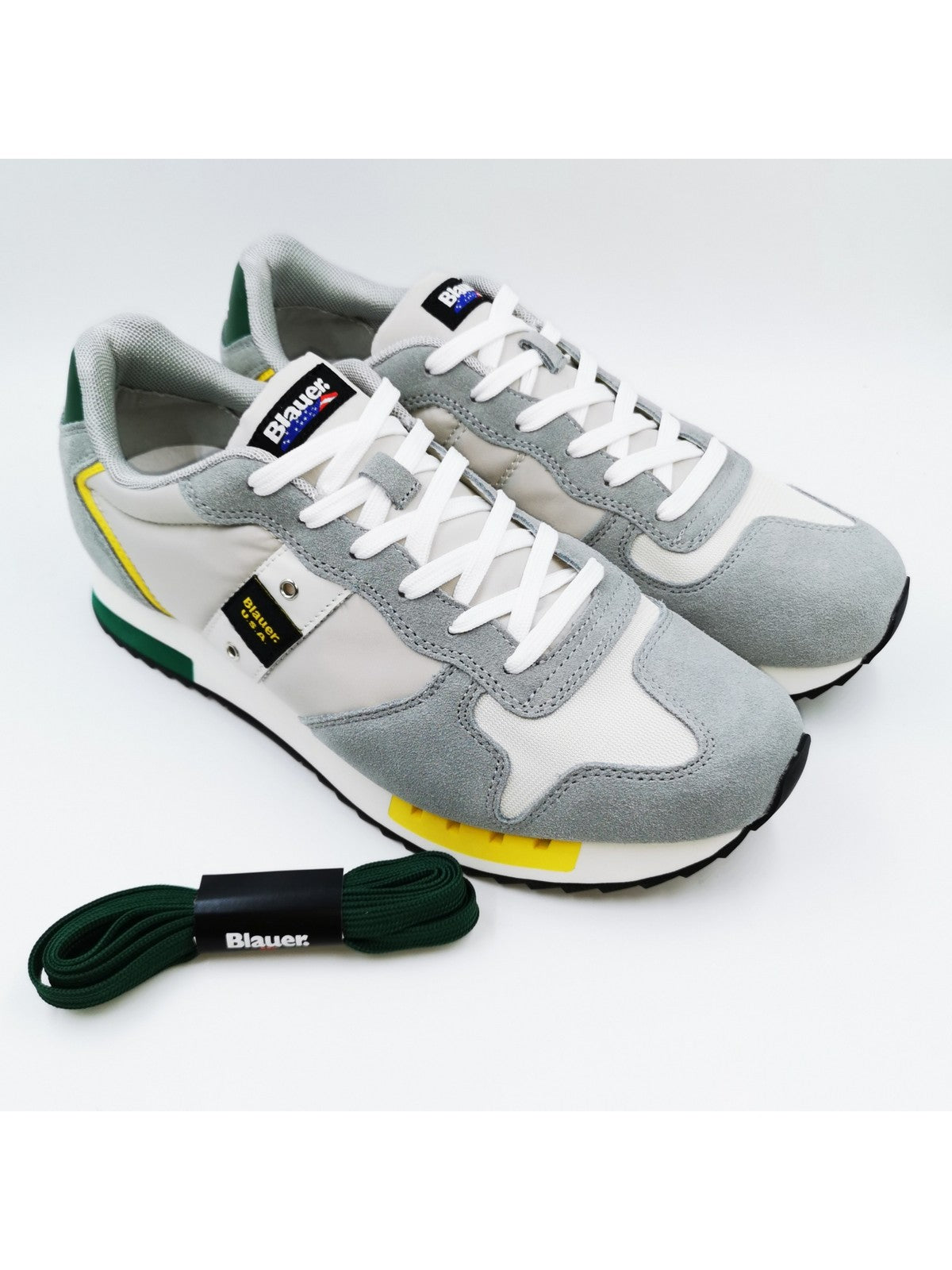 Blauer Sneaker Men Queens01 S4queens01/mes WHI/GRE Bianco