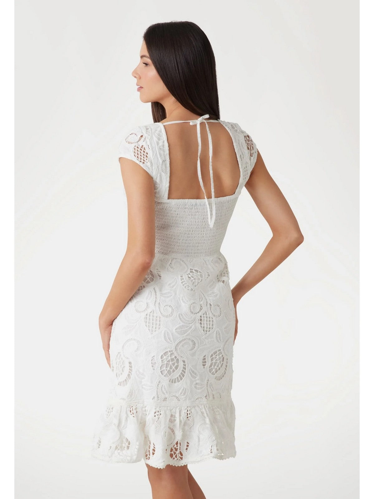 GUESS Abito Donna DOMITILLA EMBRO DRESS W5GK50 WH521 G011 PURE WHITE gioboutiqueweb