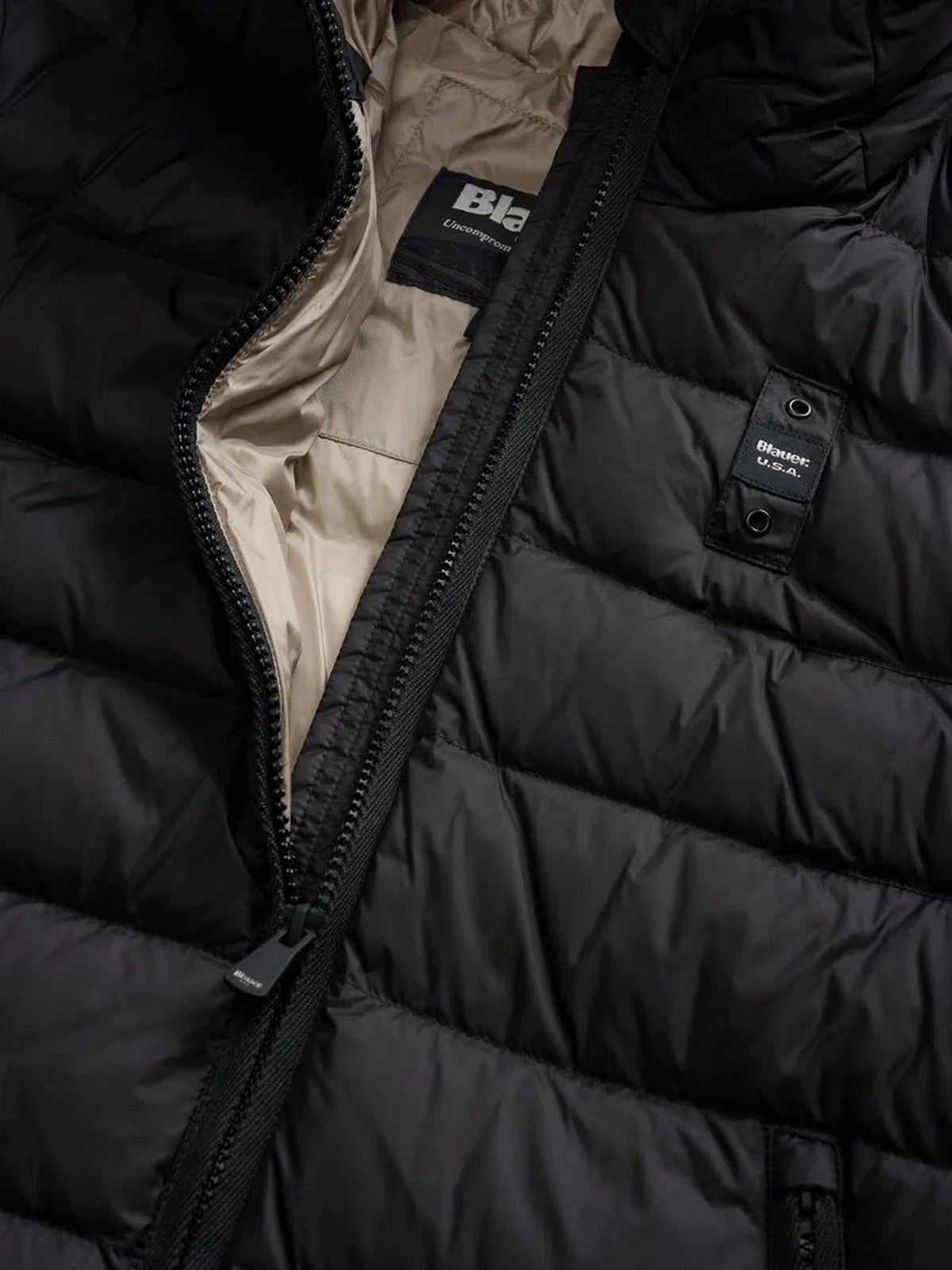 BLAUER Piumino Donna AGNES 25WBLDK03102 006047 999EI NERO interno BEIGE 301