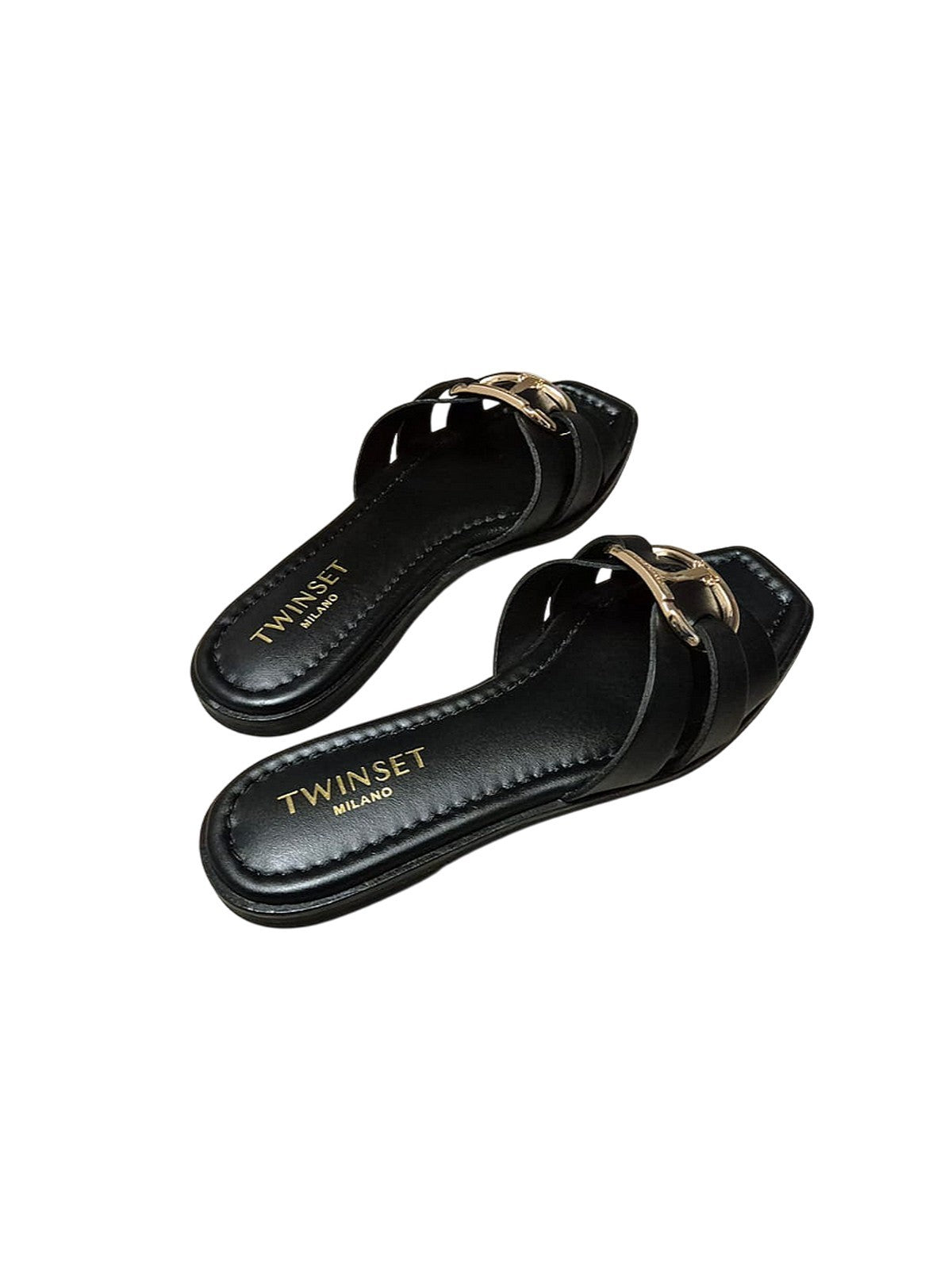 TWINSET Ciabatta Donna 251TGT090 00006 Nero gioboutiqueweb