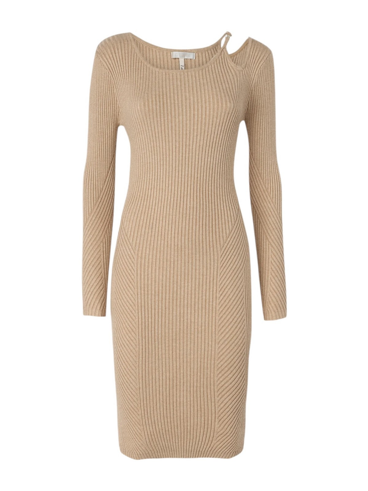 Guess Woman Vanessa LS Cut-Out Dress Swr W4BK24 Z3i22 H10X Beige