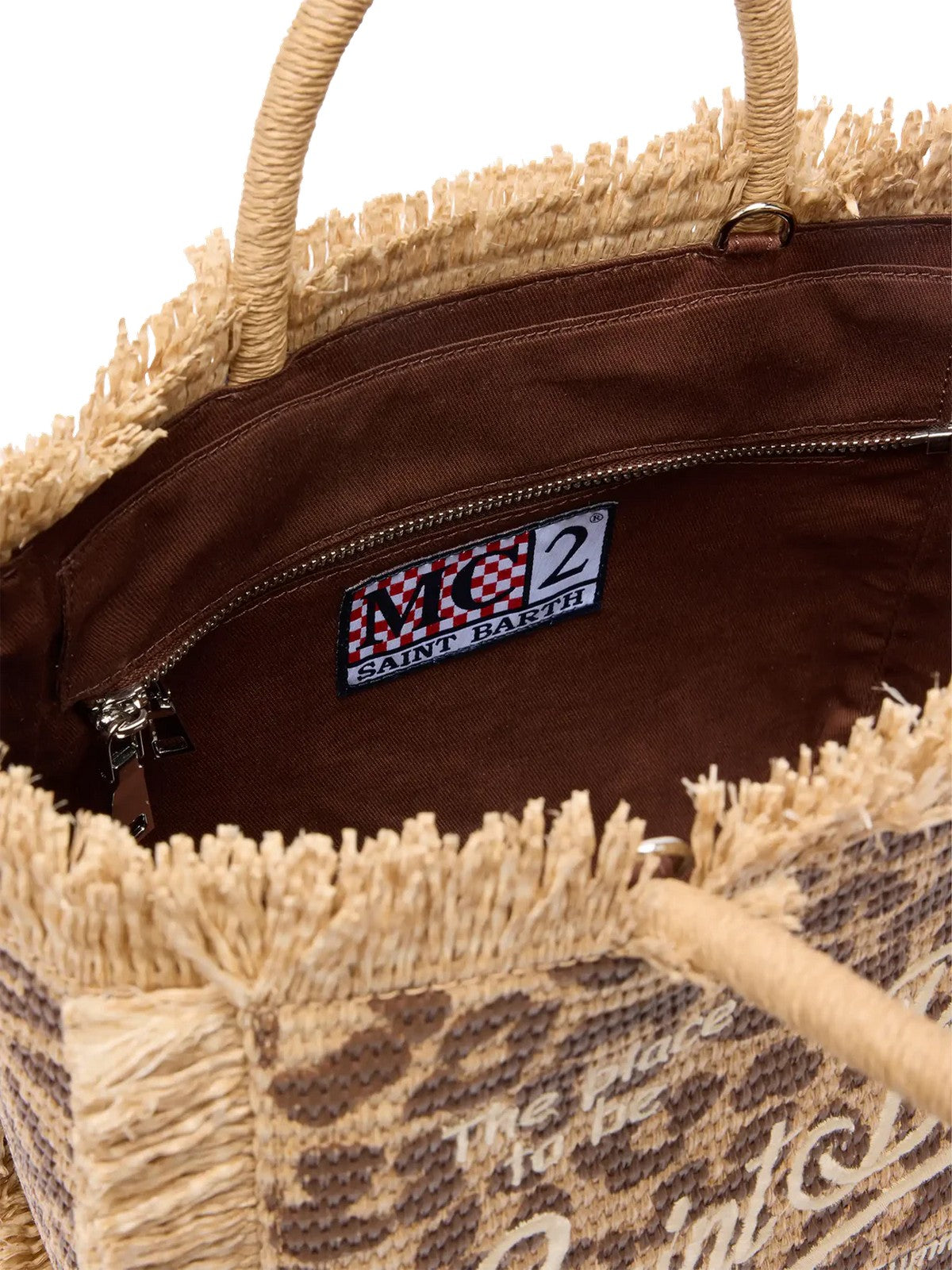 MC2 SAINT BARTH Borsa Donna COLETTE STRAW N 00176H LEOPARD 18 EMB gioboutiqueweb
