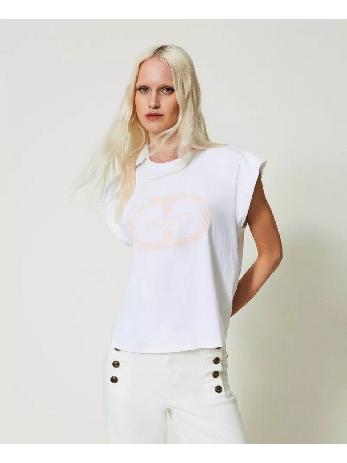 TWINSET T-Shirt e Polo Donna 241TP2213 11467 Bianco gioboutiqueweb