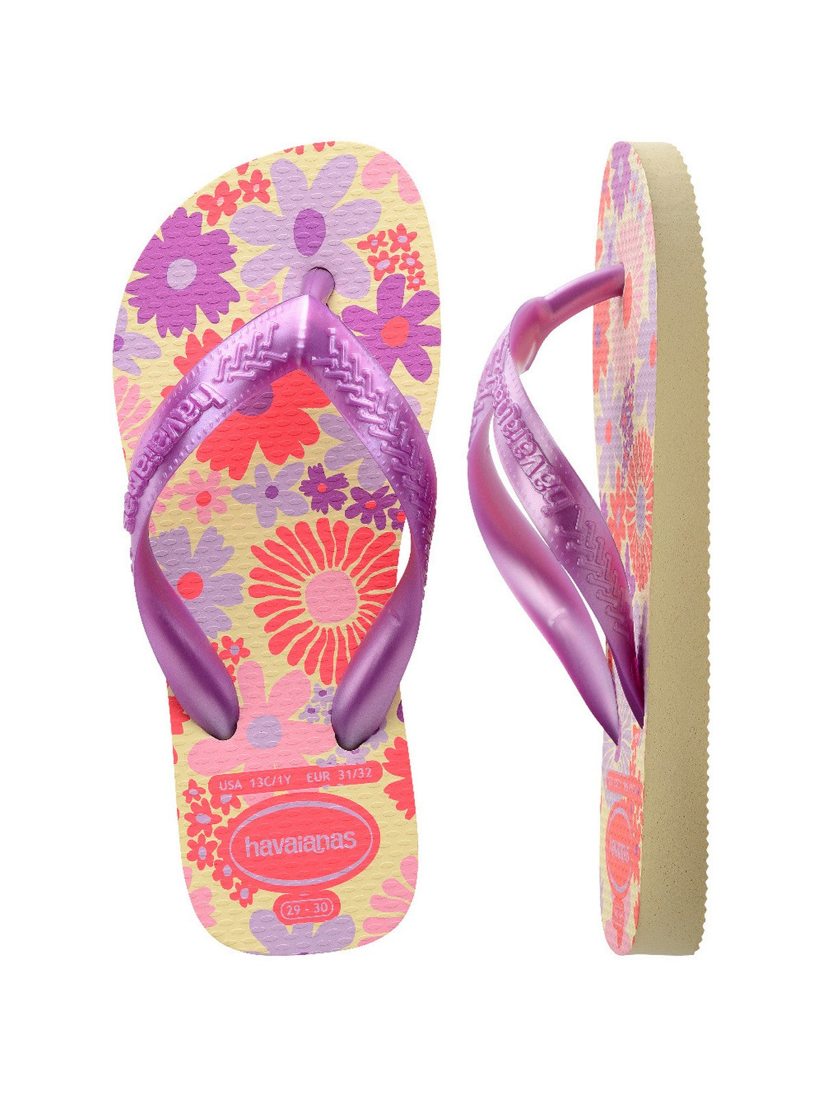 HAVAIANAS Infradito Bambine e ragazze Hav. Kids Flores 4000052.9256 Beige gioboutiqueweb