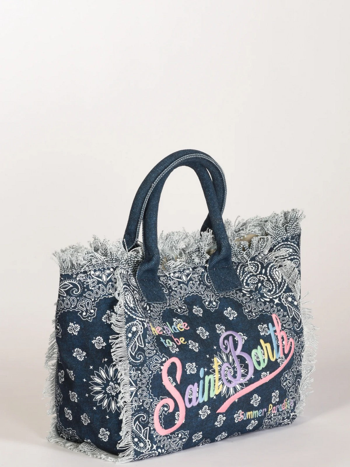 MC2 SAINT BARTH Borsa Donna VANITY 04119H BANDANNA ROUND PASTEL DEN EMB