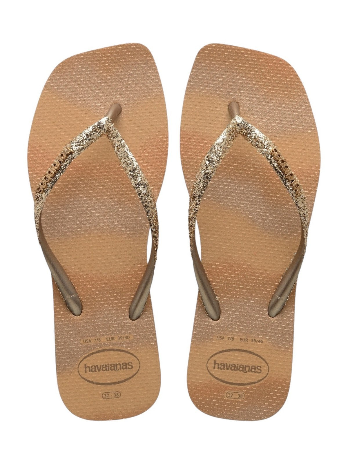 HAVAIANAS Infradito Donna Hav. Slim square glitter party 4149417.0570 Oro gioboutiqueweb
