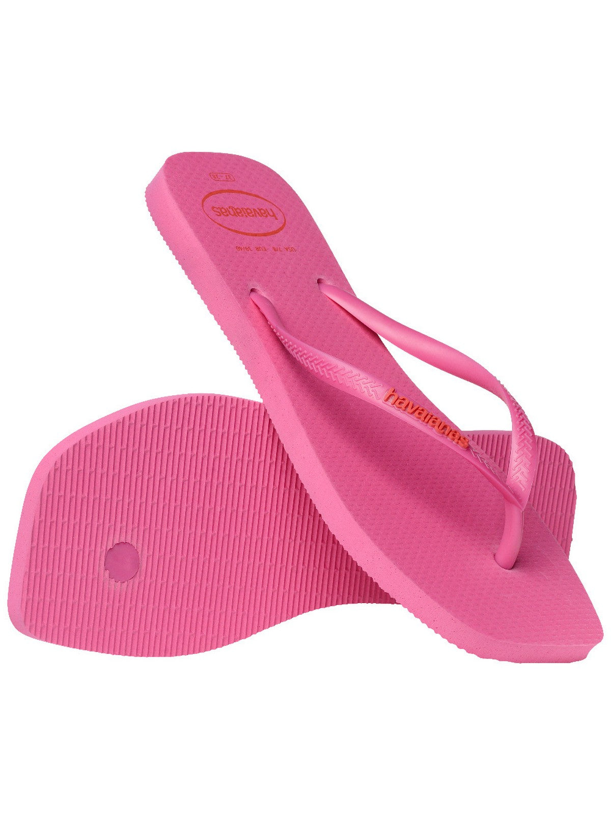 HAVAIANAS Infradito Donna Hav. Slim square logo pop up 4148959.5784 Rosa gioboutiqueweb