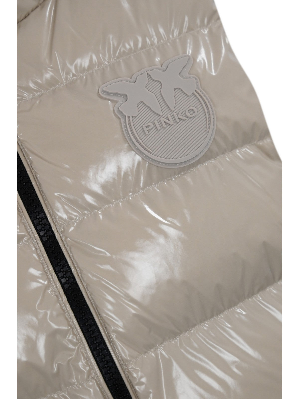 PINKO Gilet Donna Graffetta Gilet Crystal Nylon 103825-A11K D05 Beige gioboutiqueweb