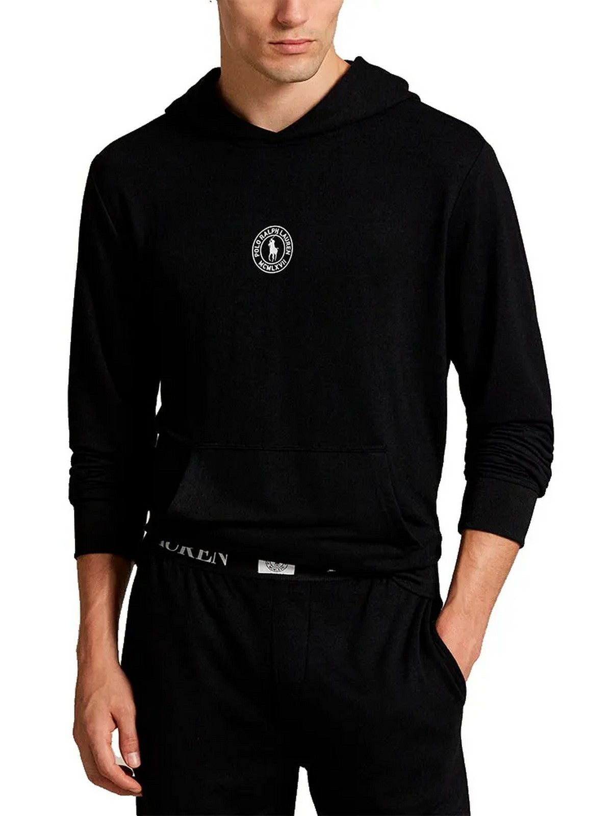 POLO RALPH LAUREN T-shirt Uomo PO HOOD-SLEEP-TOP 714P03152 001 POLO BLACK/POLO BLACK