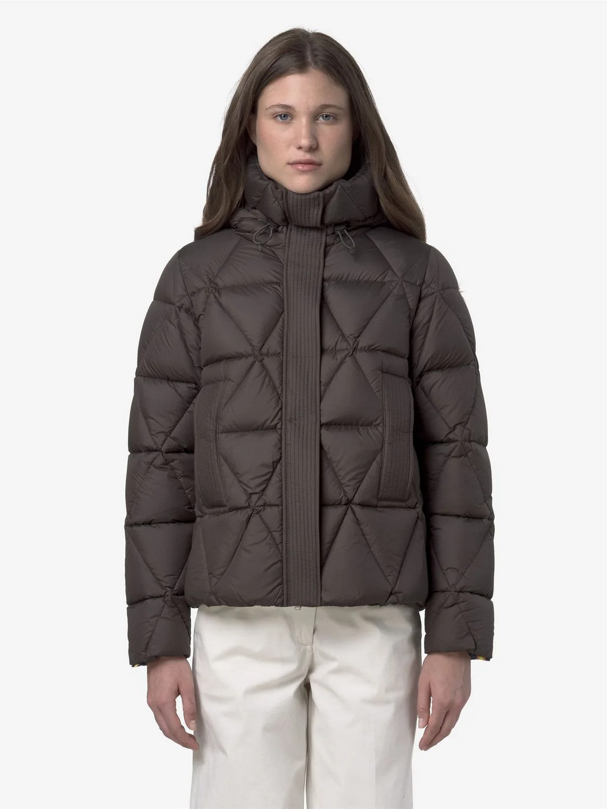 K-WAY Piumino Donna LETHILLE THERMO MICROFIBER K7136KW B38 BLACK OLIVE COMBO