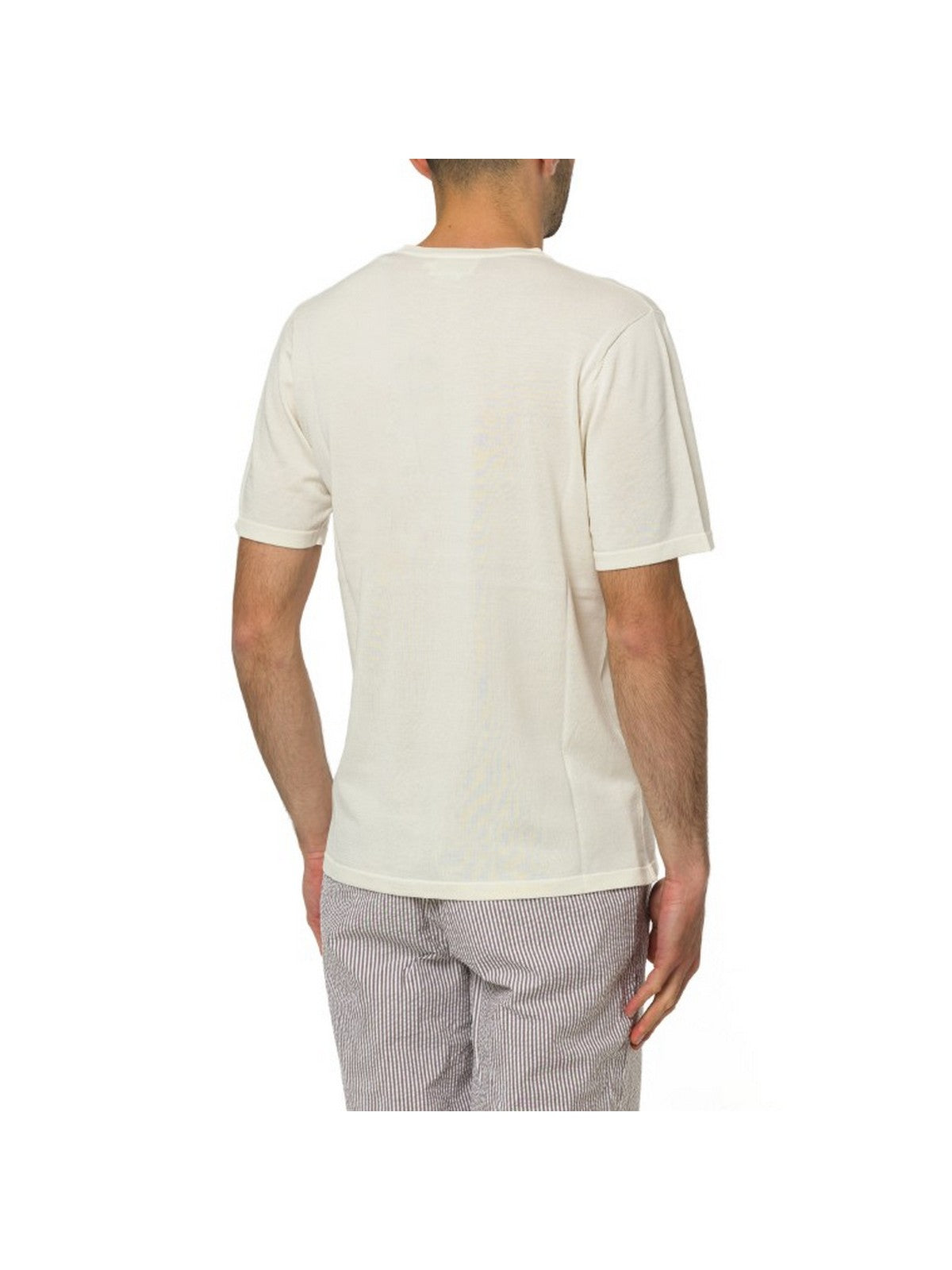 MC2 SAINT BARTH T-shirt Uomo SCOTT COTTONSILK 00100L 10 OFF WHITE