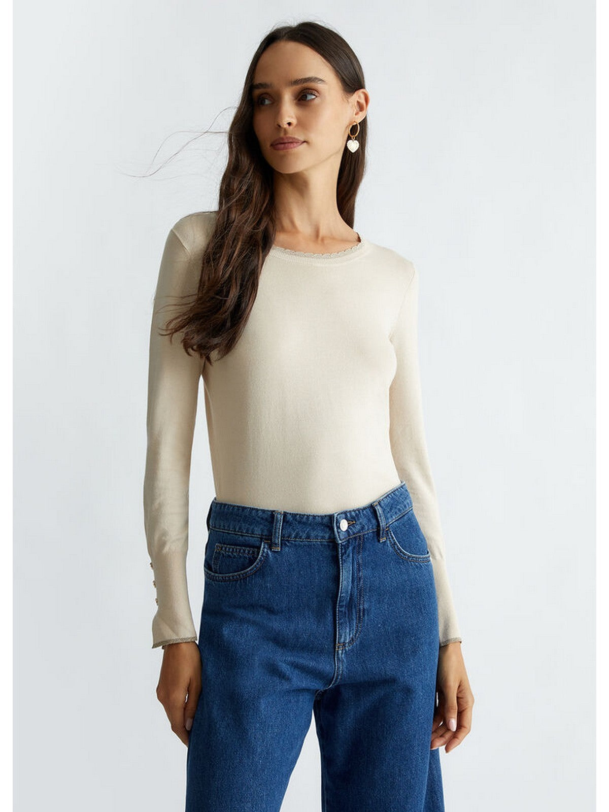 LIU JO WHITE Maglia Donna WF4574MS49I 10701 Bianco gioboutiqueweb