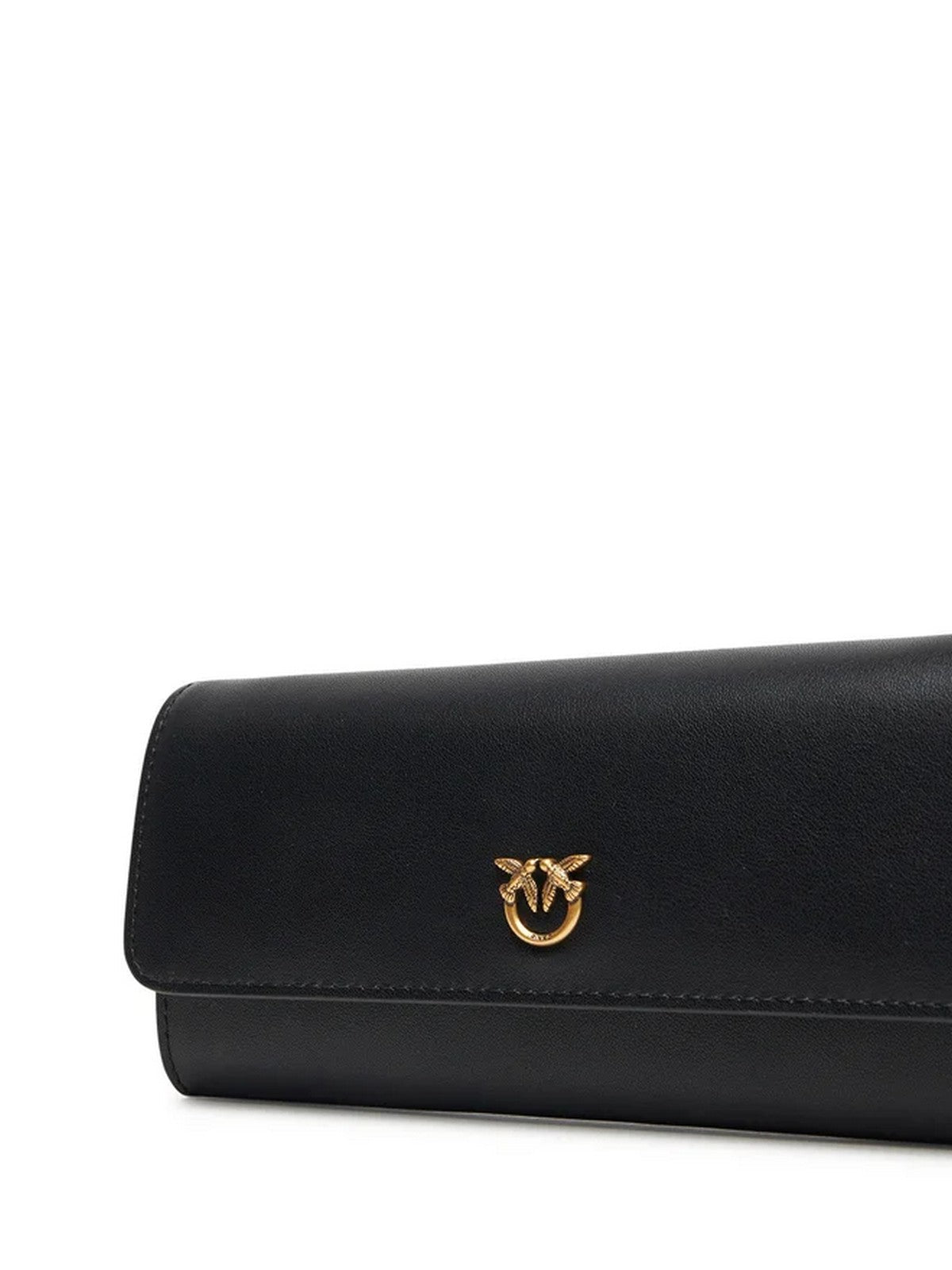 PINKO Portafoglio Donna LOVE TINY BIRDS WALLET C 103765-A0F1 Z99Q NERO-ANTIQUE GOLD gioboutiqueweb
