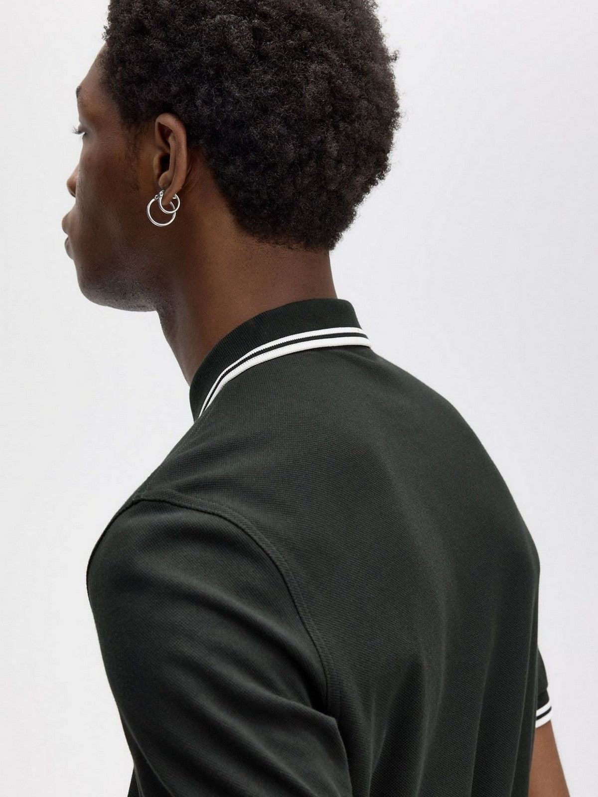 FRED PERRY Polo Uomo FP TWIN TIPPED FRED PERRY SHIRT FP-M3600P-57 T50 NIGHTGREEN/SNWHT