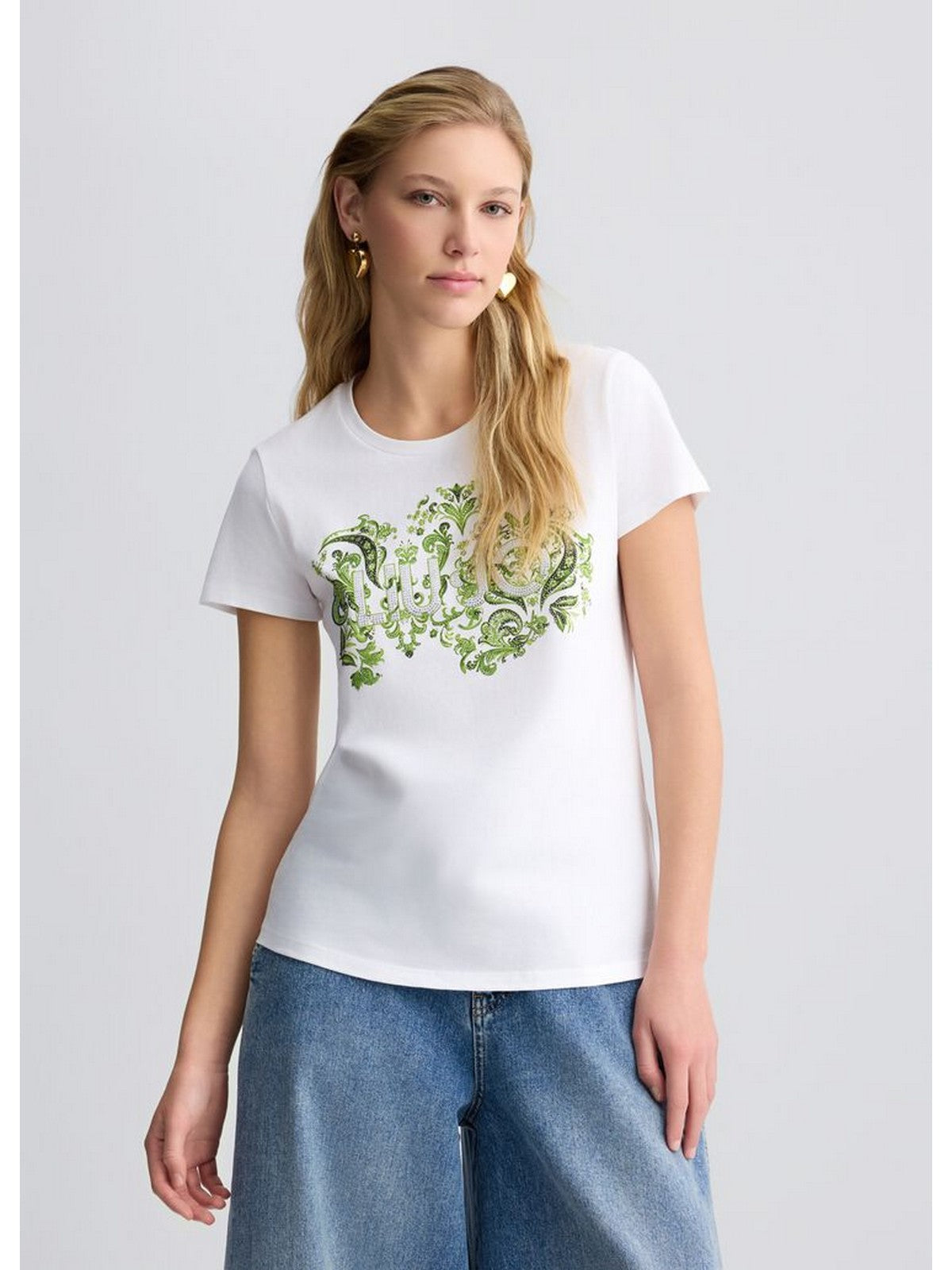 LIU JO WHITE T-shirt Donna WA5240JS923 M9607 Bianco gioboutiqueweb