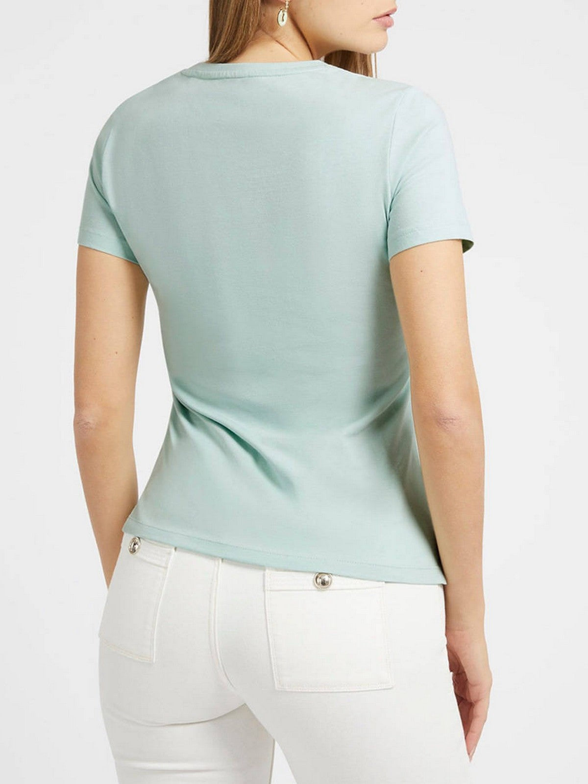 GUESS T-shirt Donna SS CN ORIGINAL TEE W1YI1B I3Z14 G8DD Verde gioboutiqueweb
