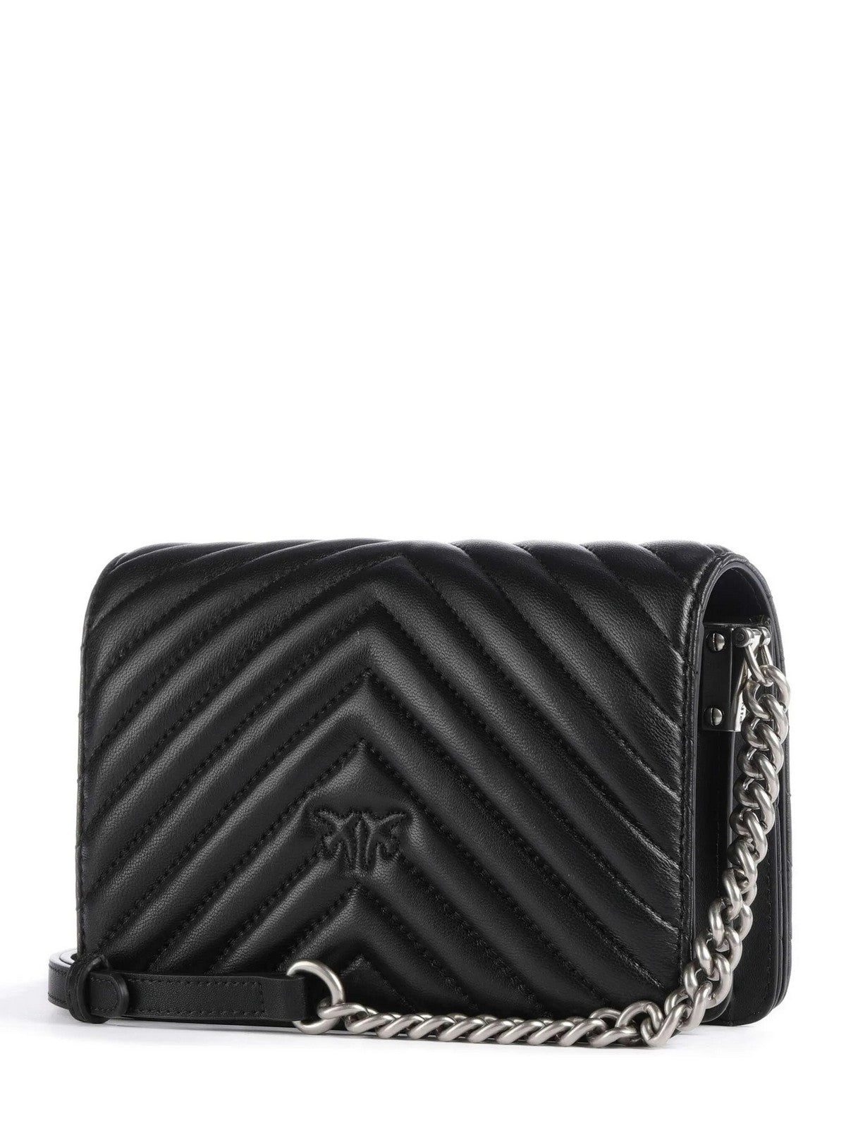 PINKO Borsa Donna Love Click Mini Sheep Nappa Ch 100067-A0GK Z99O Nero gioboutiqueweb