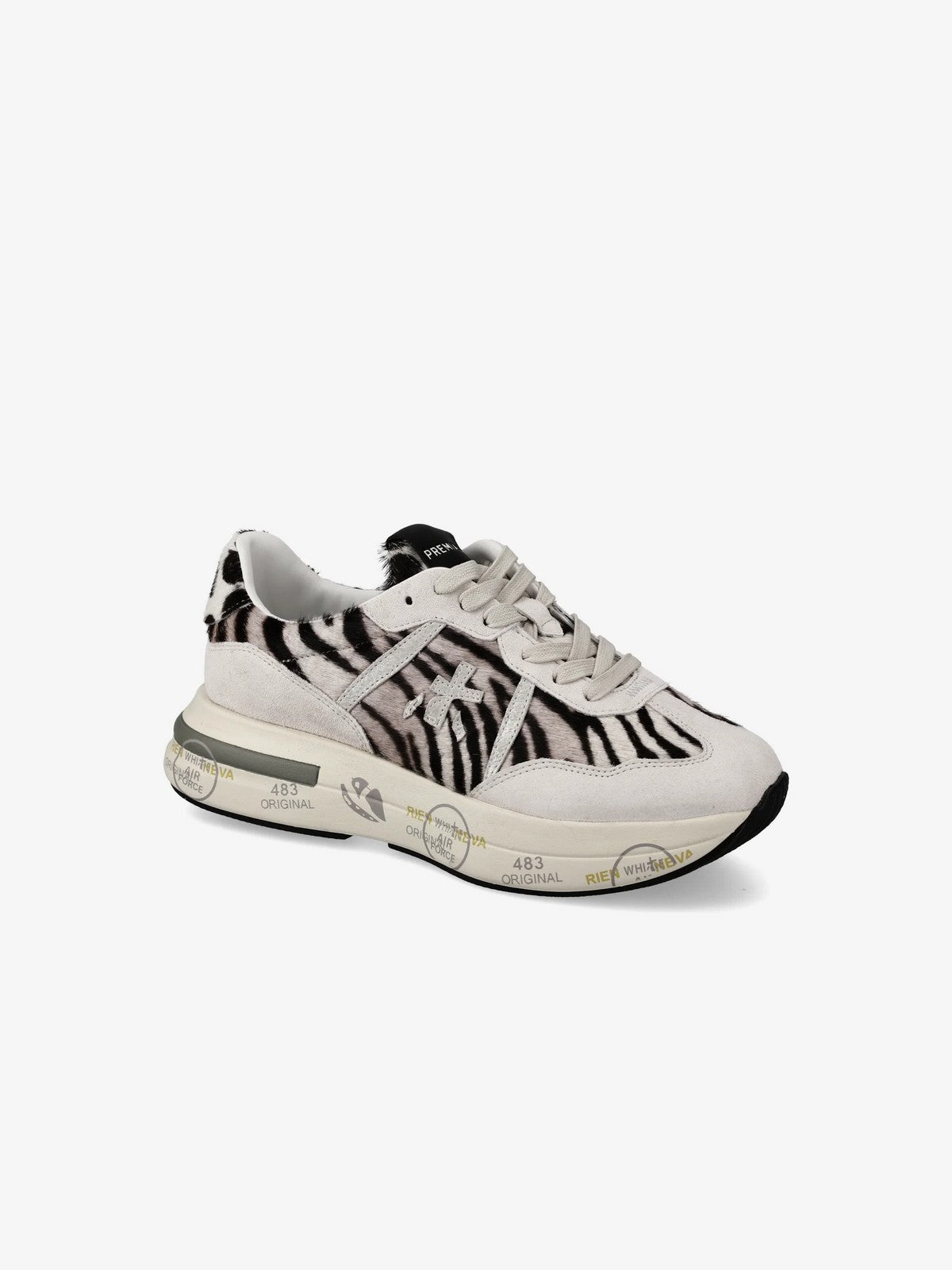 PREMIATA Sneaker Donna CASSIE VAR 7677 ANIMALIER ZEBRA/GREY