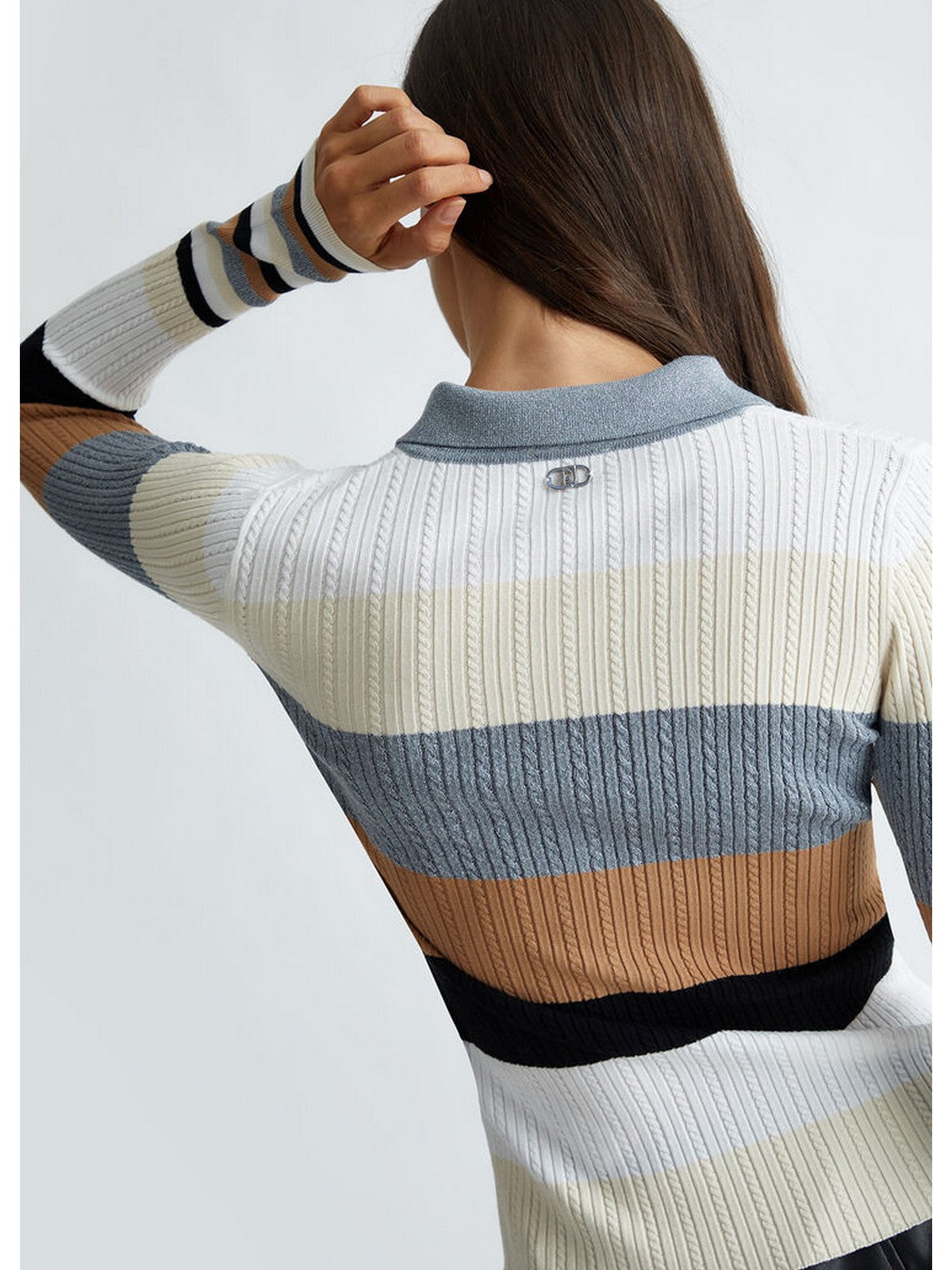 LIU JO WHITE Maglione dolcevita Donna WF4394MS99E 03N96 Beige gioboutiqueweb