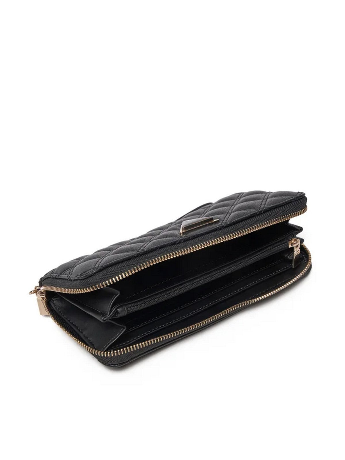 GUESS Portafoglio Donna GIULLY SLG LARGE ZIP AROUND SWQG87 48146 BLA Nero