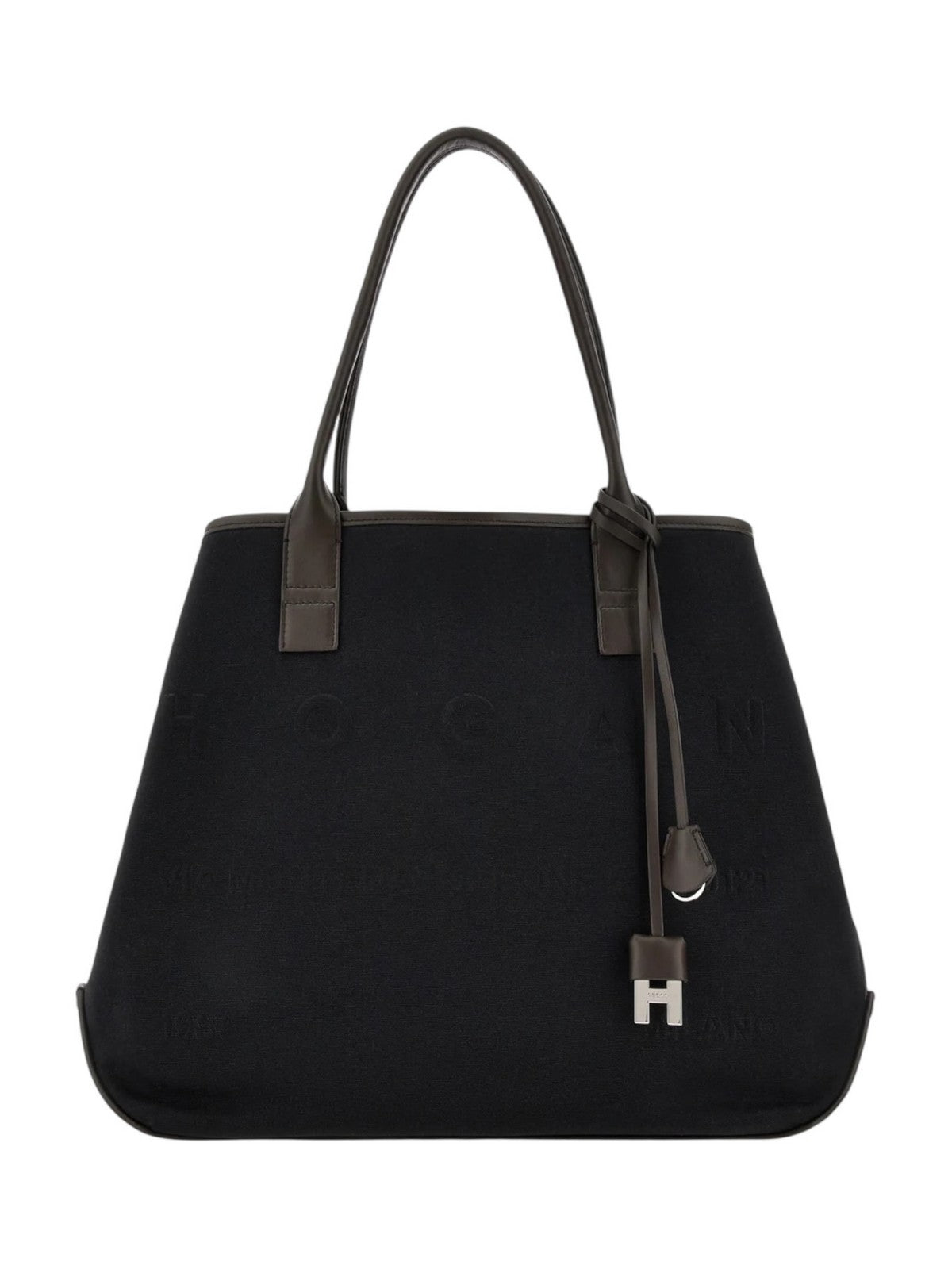 HOGAN Borsa Donna ADDRESS SHOPPING MEDIA TESSUTO KBW01TA2300UH7012D B999(NERO)+S808(PALISSANDRO)