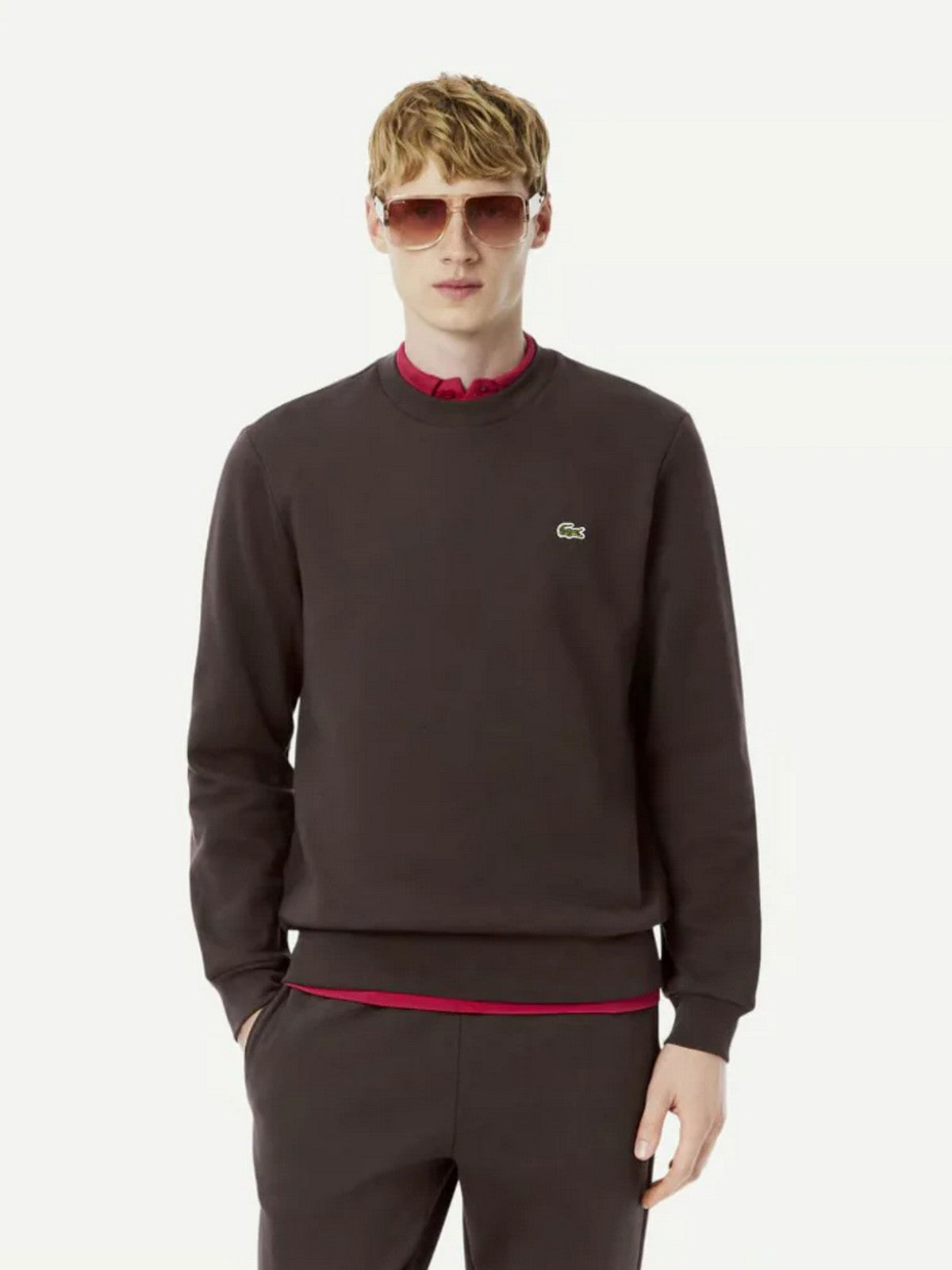 LACOSTE Maglione Uomo AH3225 SKB Marrone