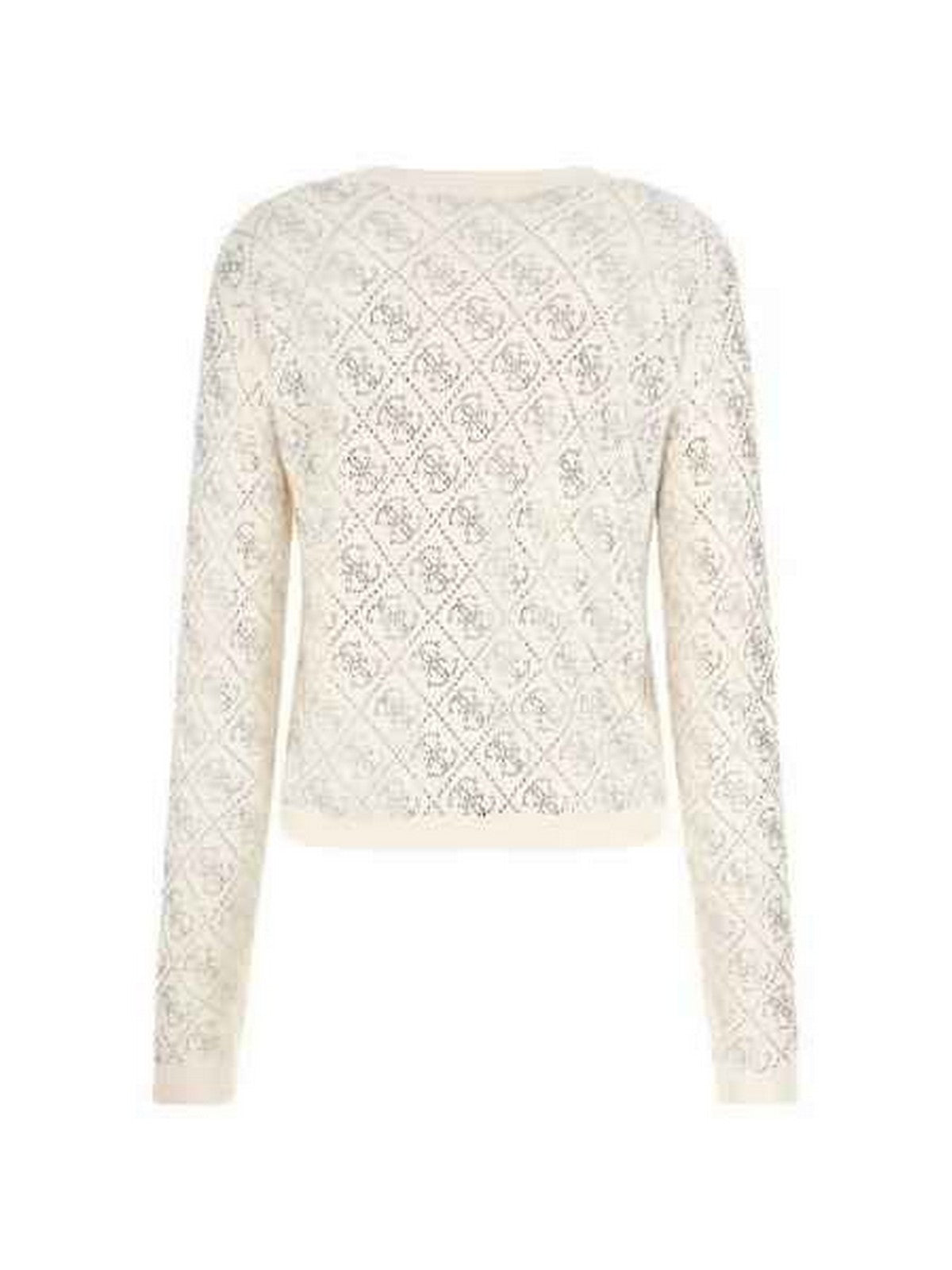 GUESS Cardigan Donna PAIGE 4G STONES LS CARDI SWTR W4YR25 Z3FN0 G012 Bianco gioboutiqueweb