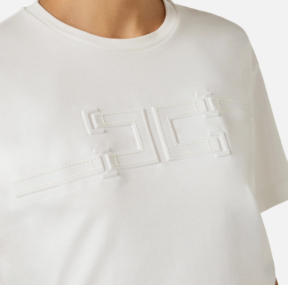 ELISABETTA FRANCHI T-shirt Donna MA66P61E2 270 GESSO