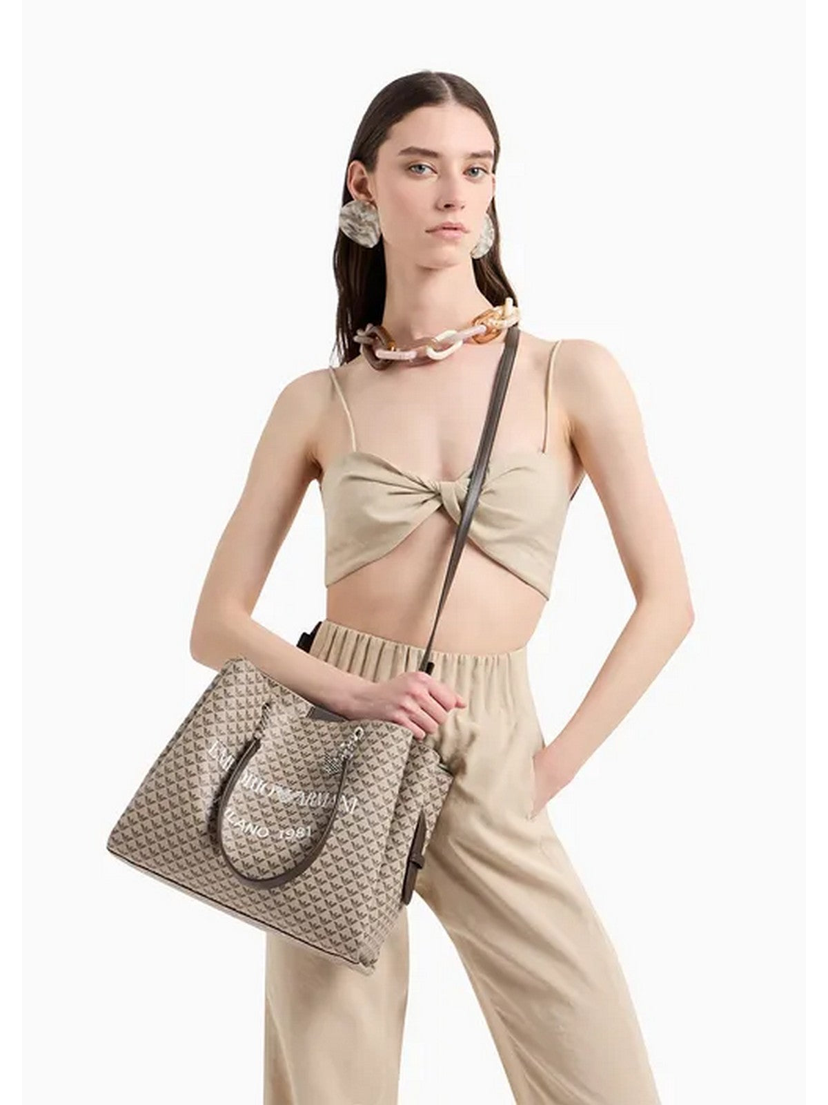 EMPORIO ARMANI Borsa Donna Y3D158 YWS0E 80757 Marrone gioboutiqueweb